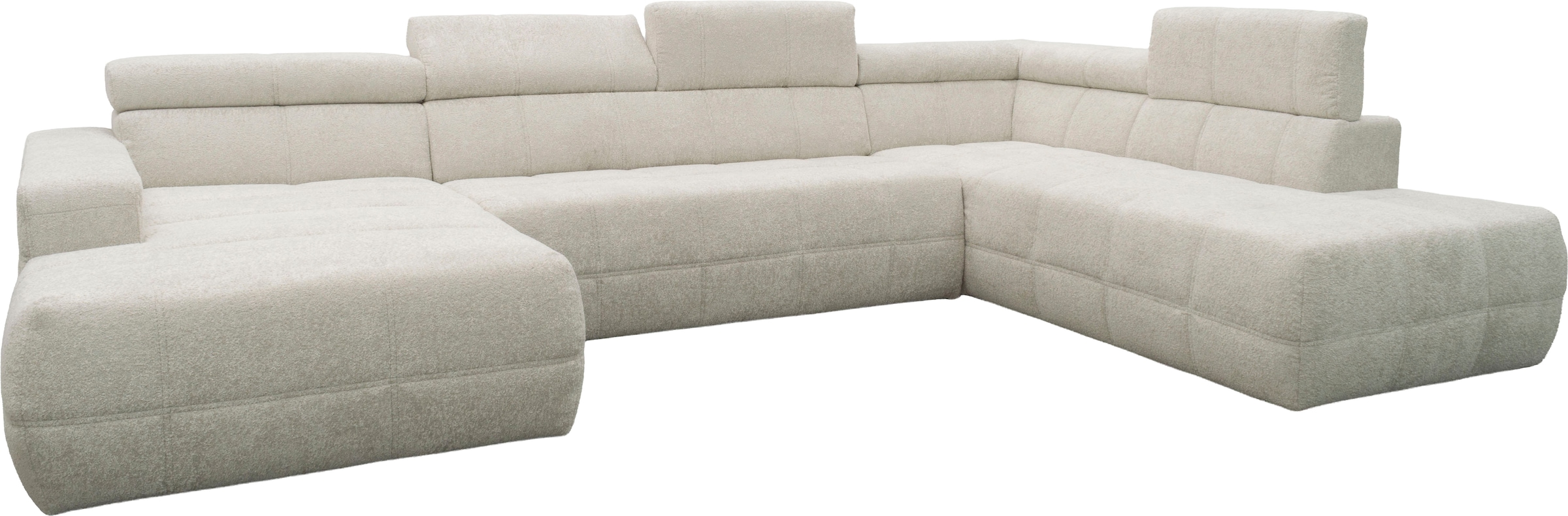 OTTO home Wohnlandschaft »Ballerup 359 x 228 cm, auch mit verstellbarer Sitztiefe« Kopfteile verstellbar, Pet Friendly Bezug, U-Form