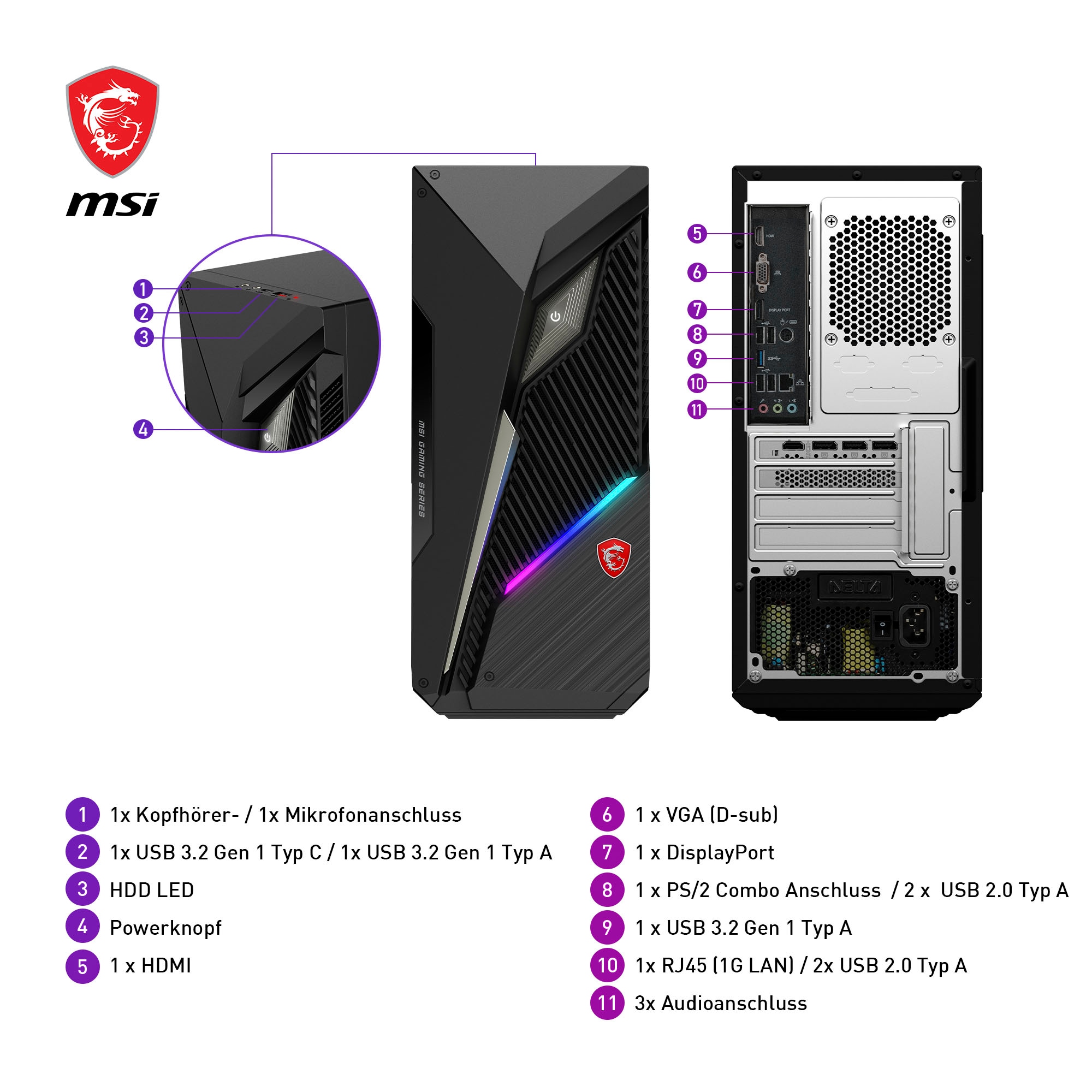 MSI Gaming-PC »MAG INFINITE S3 13NUC-820DE«