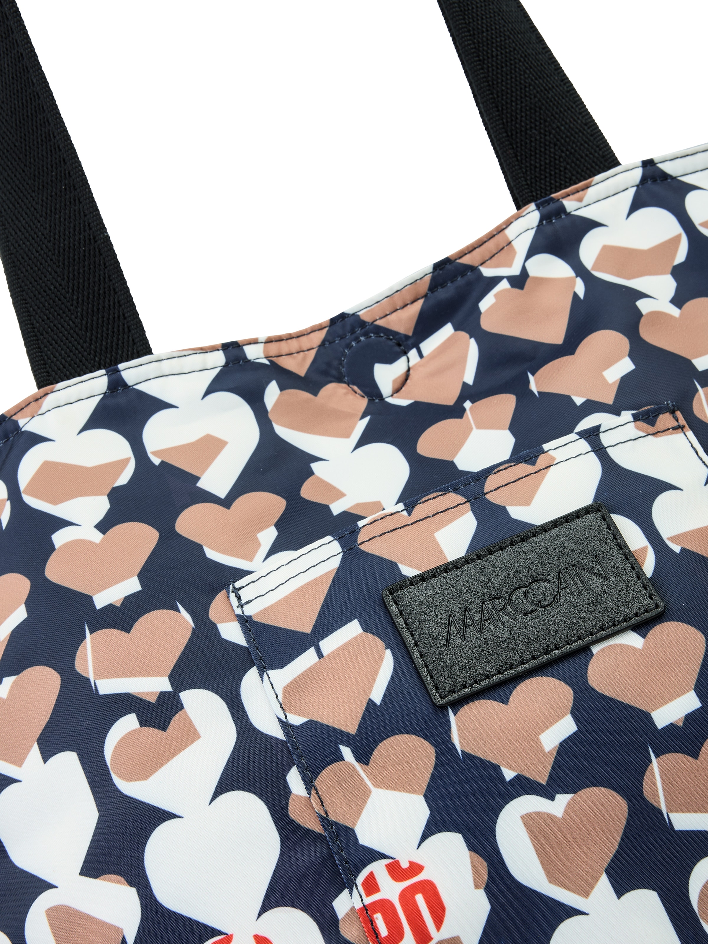 Marc Cain Shopper »"Happy Classics"«, Schultertasche, Sporttasche mit auffälligem Print