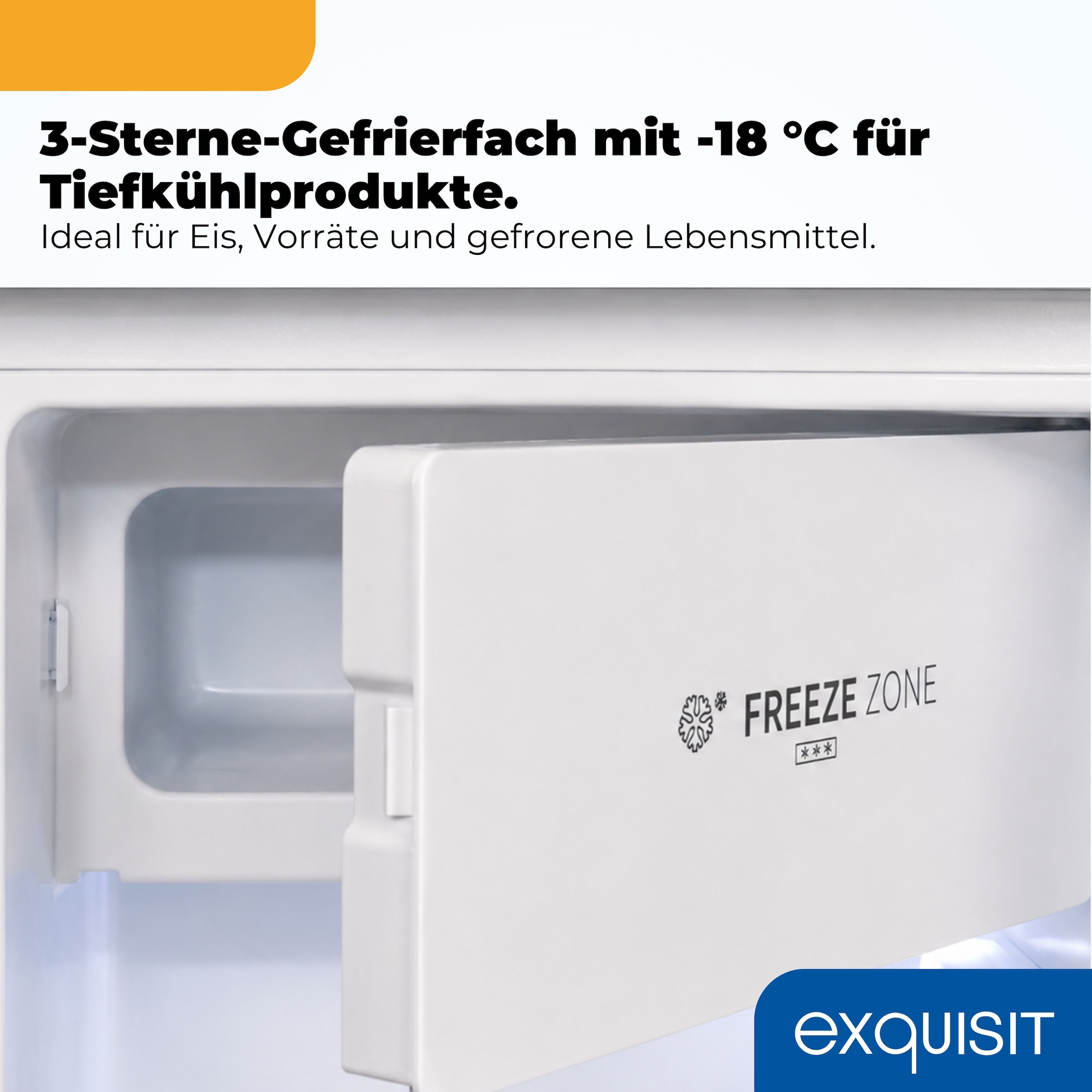 exquisit Kühlschrank »KS117-3-011E weiss« 84 cm hoch 48 cm breit Perfekte Kühlung & Gefrierfach: 82 L Mini-Kombi für jede Küche