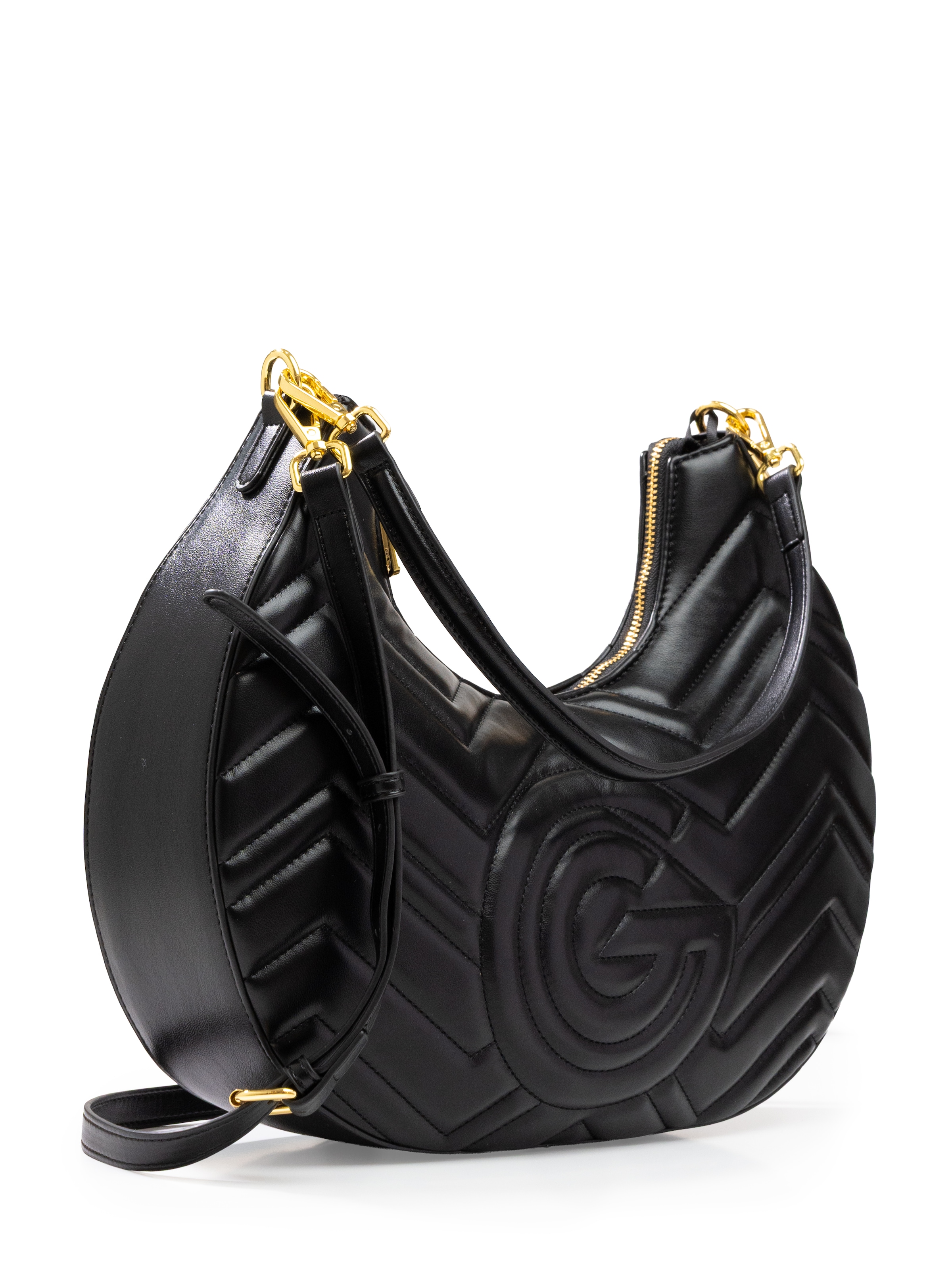 Gabriella GUCCI Hobo »JENNIFER« Damen Henkeltasche, Schultertasche, Umhängetasche mit vielen Details