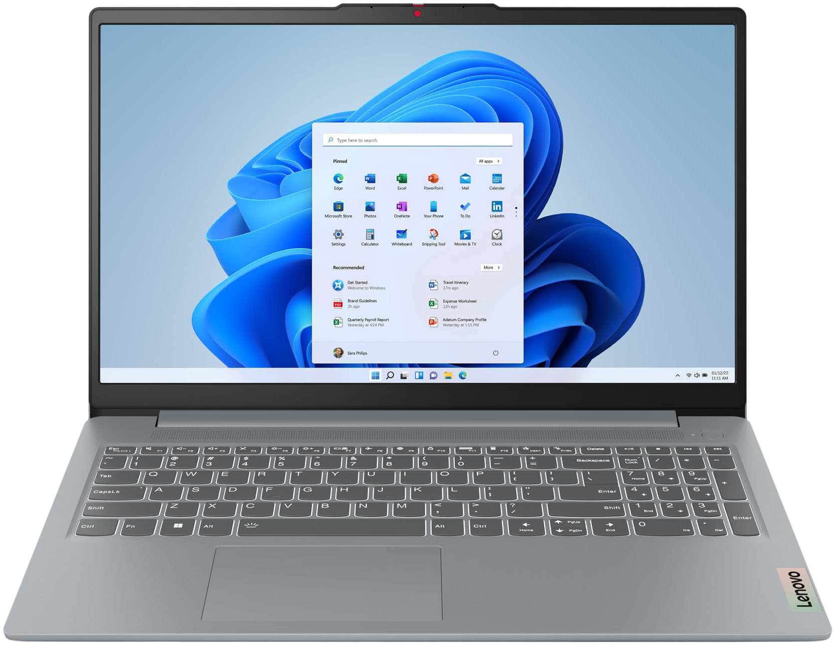 Lenovo Notebook »IdeaPad Slim 3 15ABR8« 39,62 cm / 15,6 ″ AMD Ryzen 7 Radeon Graphics 512 GB SSD