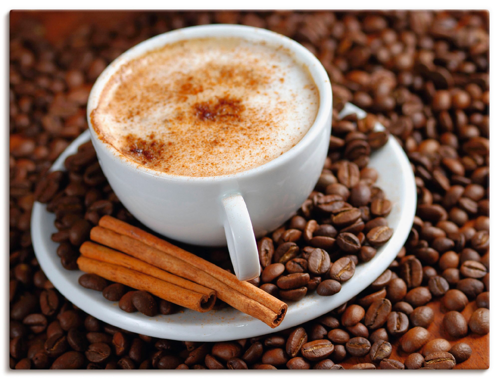 Artland Wandbild »Cappuccino - Kaffee«, Getränke, (1 St.), als Alubild, Outdoorbild, Leinwandbild, Wandaufkleber, versch. Größen