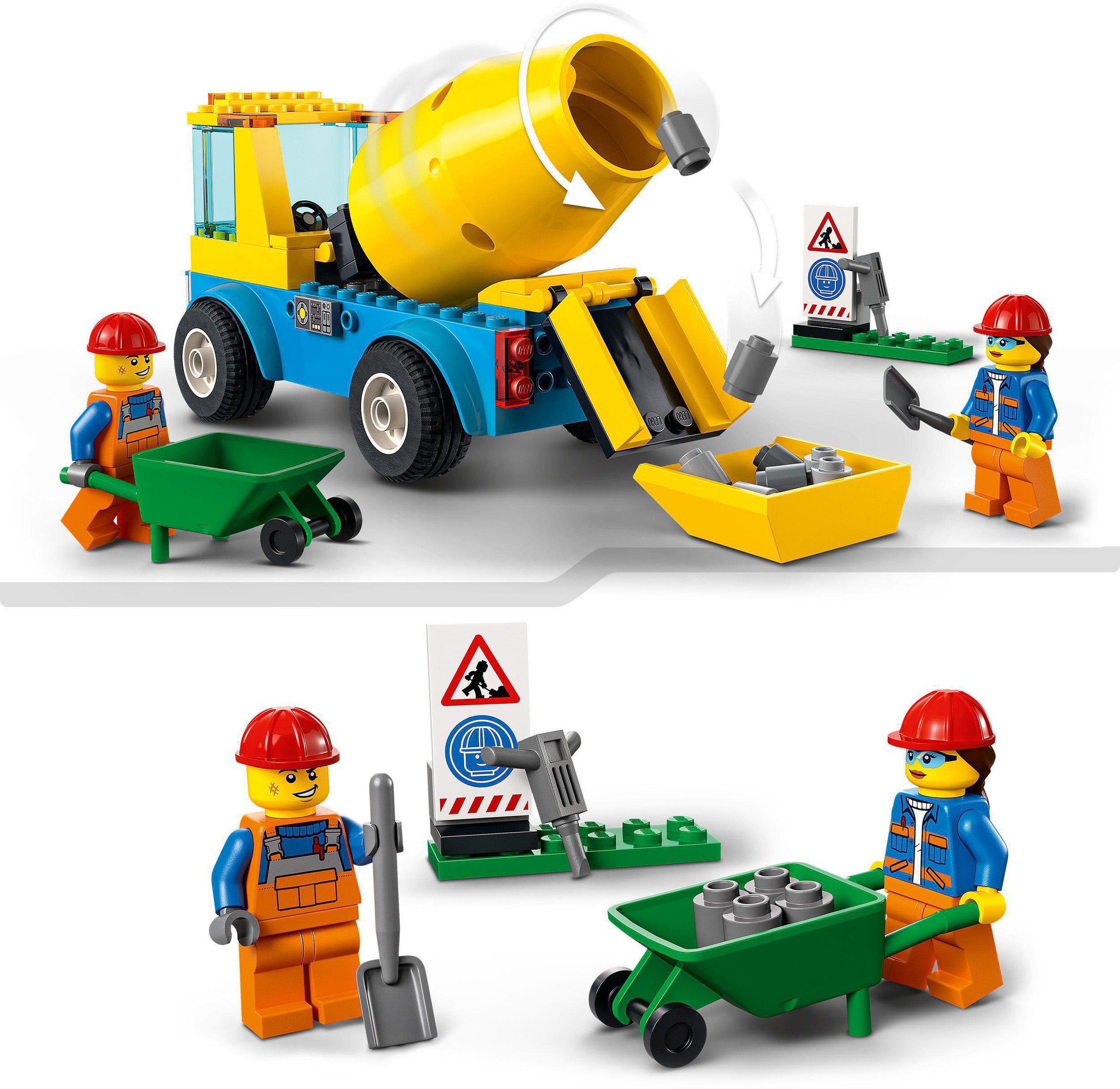 LEGO® Konstruktionsspielsteine »Betonmischer (60325), LEGO® City«, (85 St.)