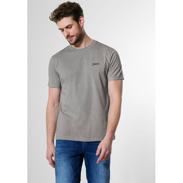 STREET ONE MEN T-Shirt, mit Markenlabel auf der Brust online shoppen bei  OTTO