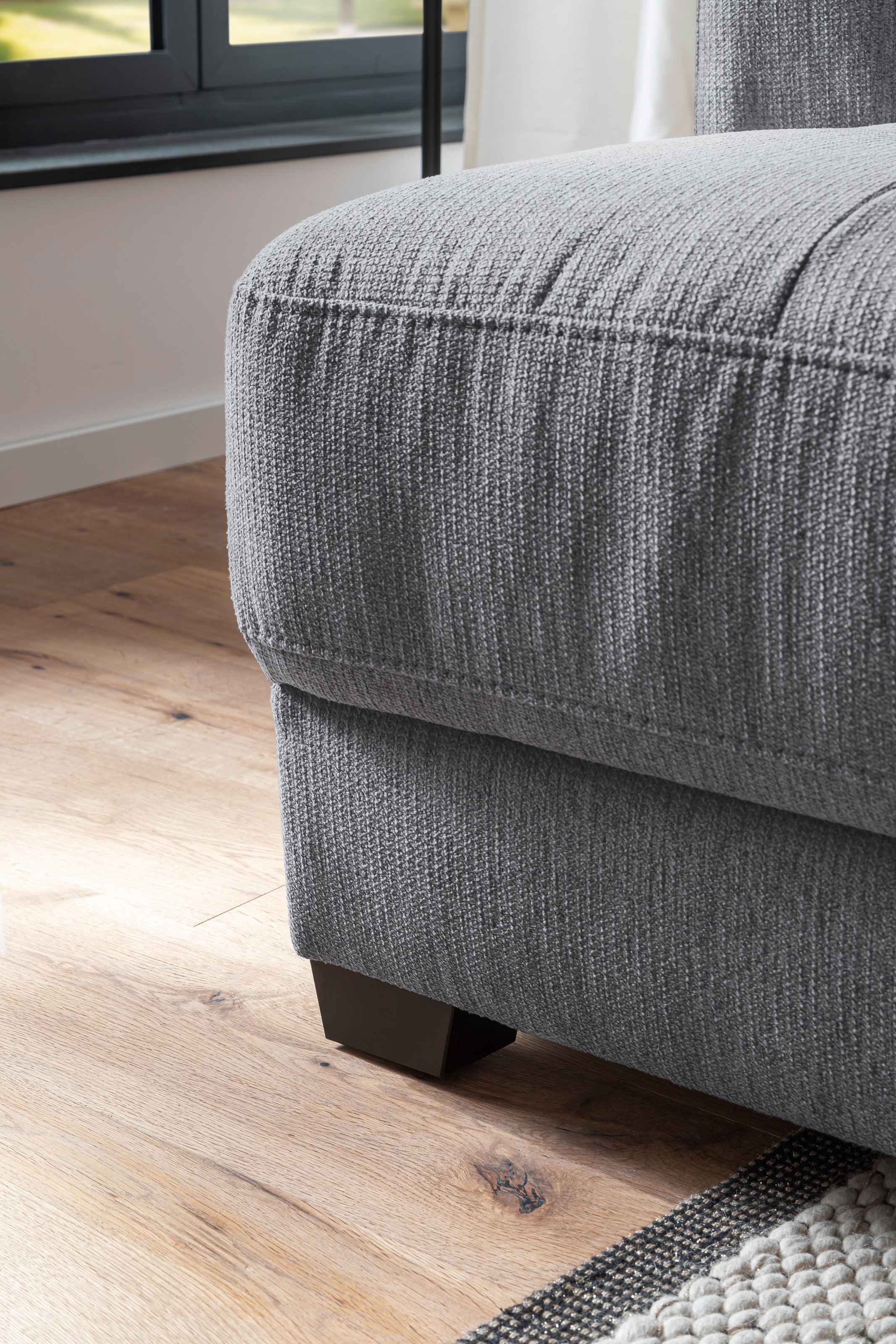 Mr. Couch Ecksofa »Pierre, L-Form mit BoxSpring« Mit Boxpring-Taschenfederkern