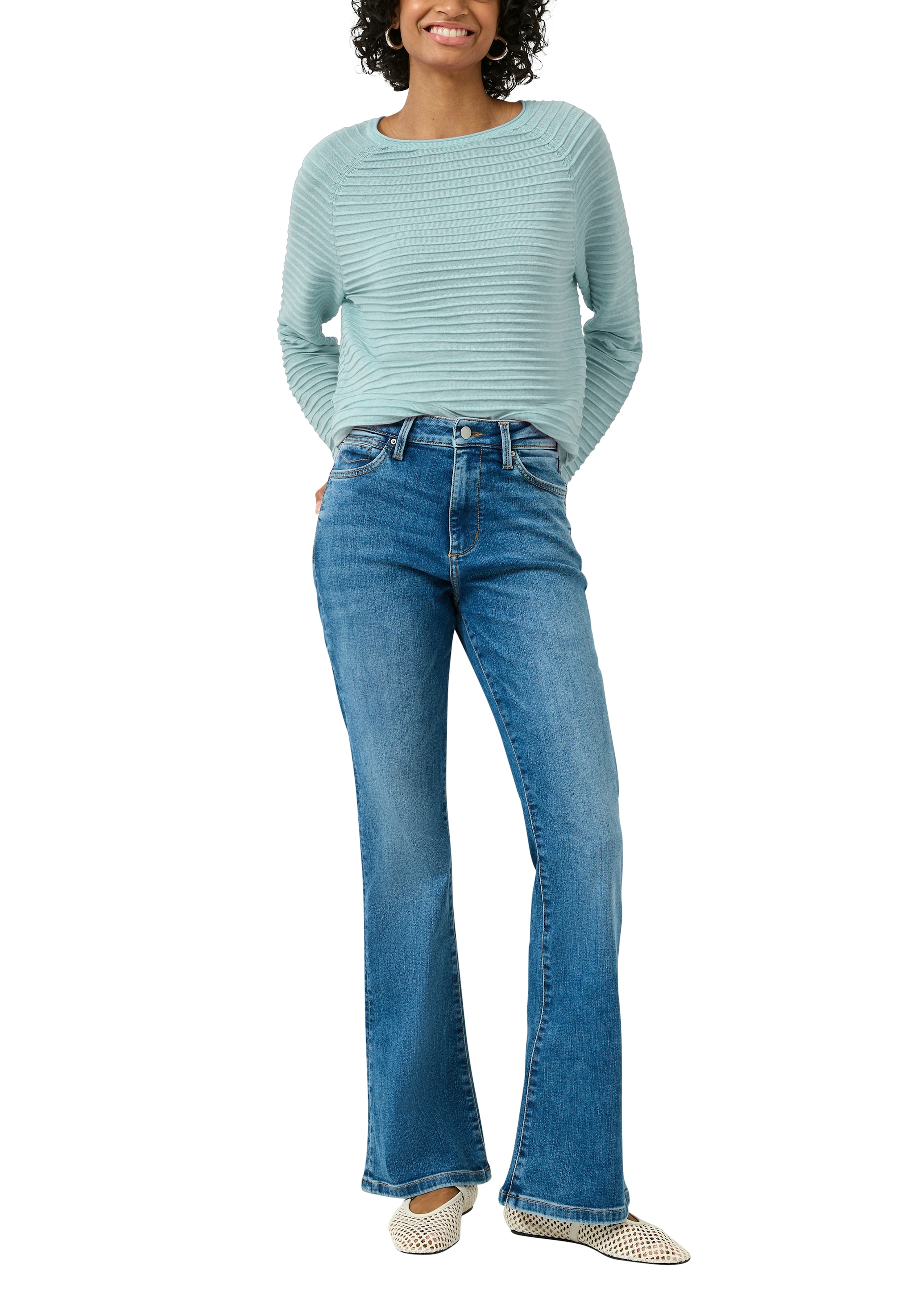 QS Strickpullover mit Strukturmuster