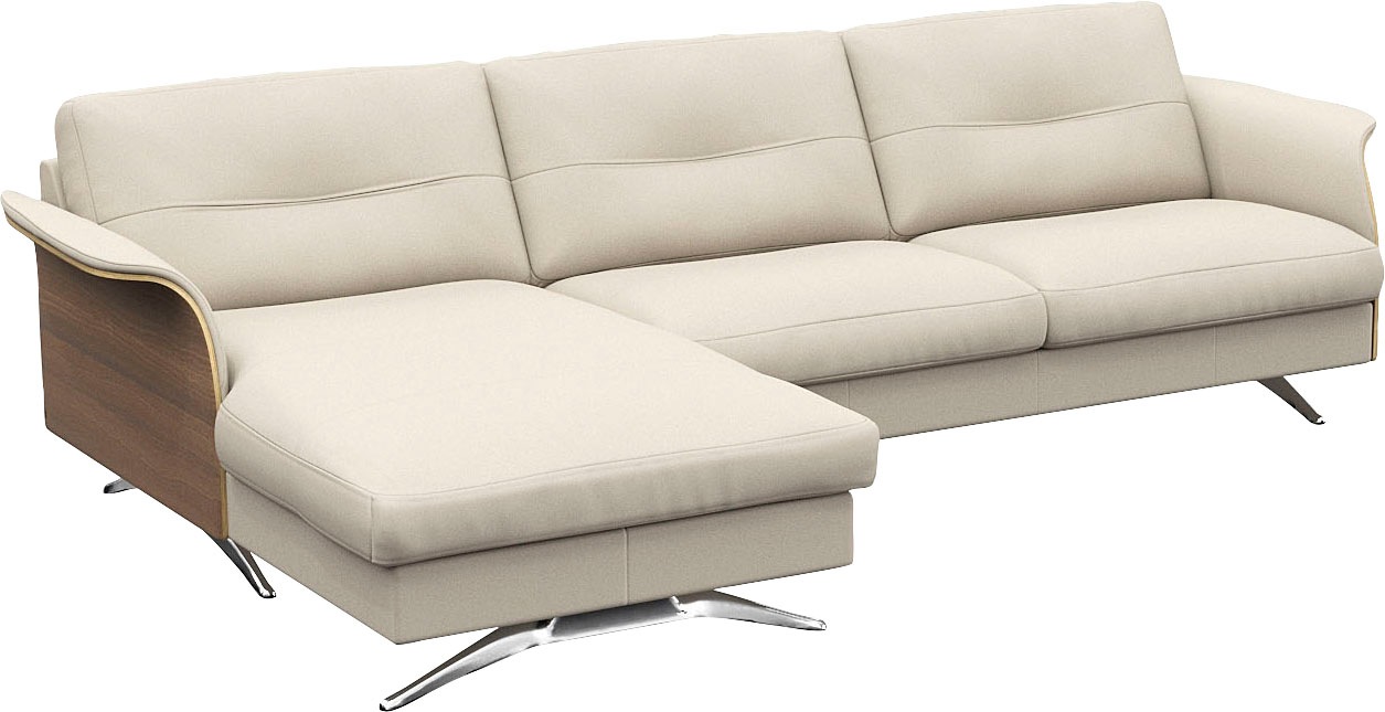 FLEXLUX Ecksofa »Glow, super bequem durch hochwertigem Sitzaufbau mit Federkern, L-Form«, Modernes skandinavisches Design