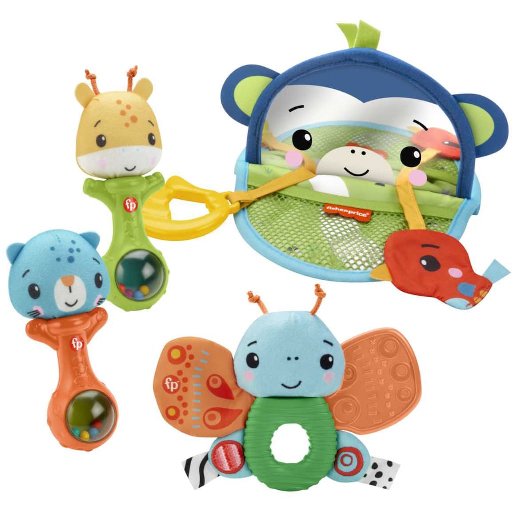 Fisher-Price® Greifspielzeug »Sinne Entdecken Geschenkset«, (Set, 4 tlg.)