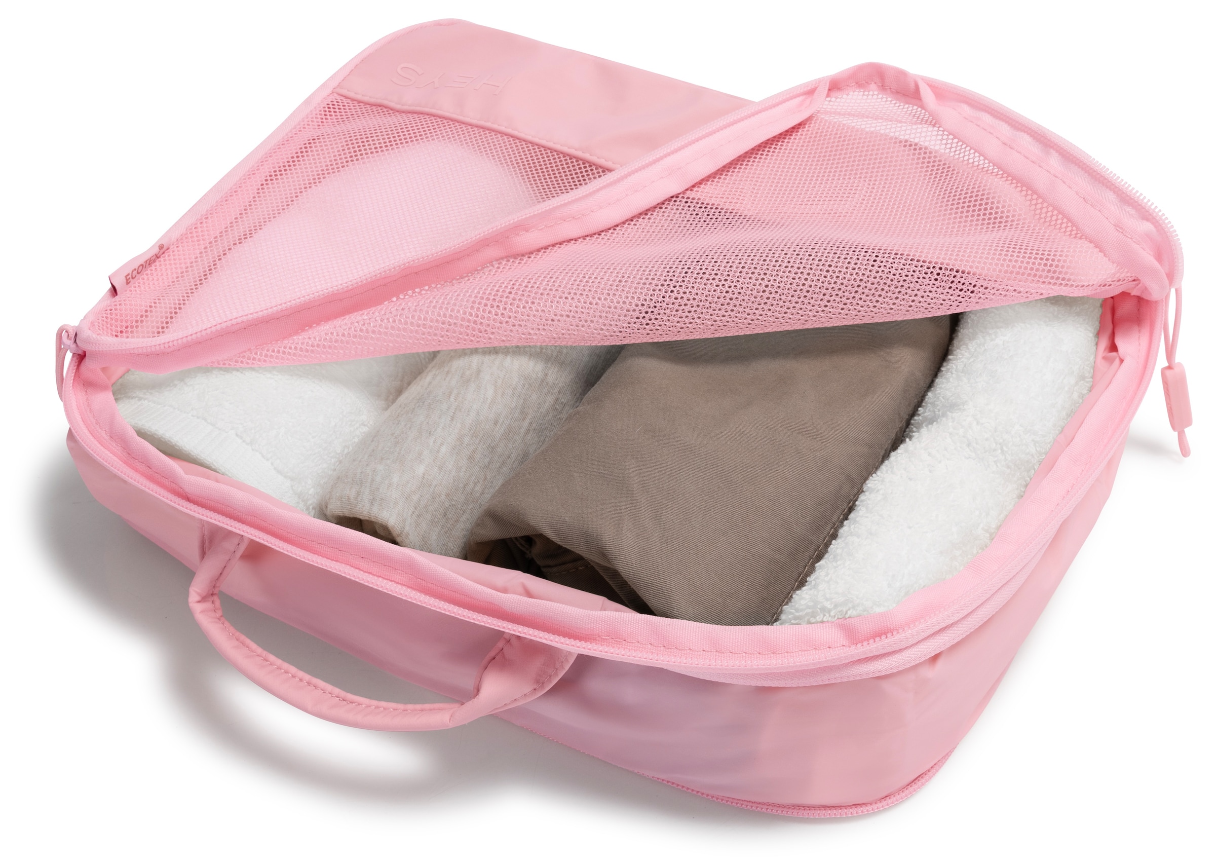 Heys Kofferorganizer »Ecotex Compression Packing Cube«, (Set, 4 tlg.), komprimierbare Packwürfel, Packtaschen, Organizer für Koffer