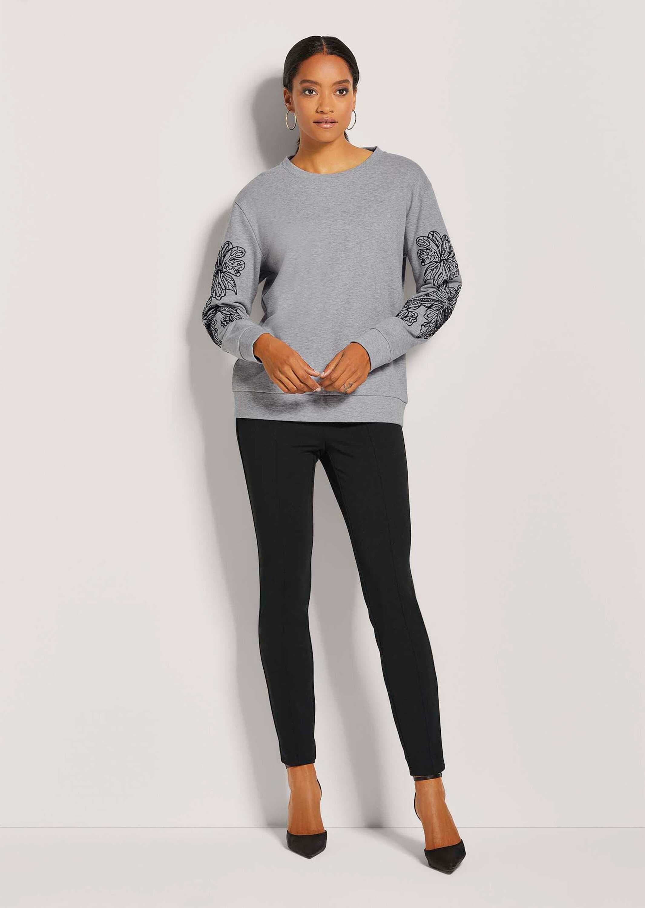 MADELEINE Langarmshirt »Sweatshirt Besticktes Sweatshirt mit Glanzeffekt«