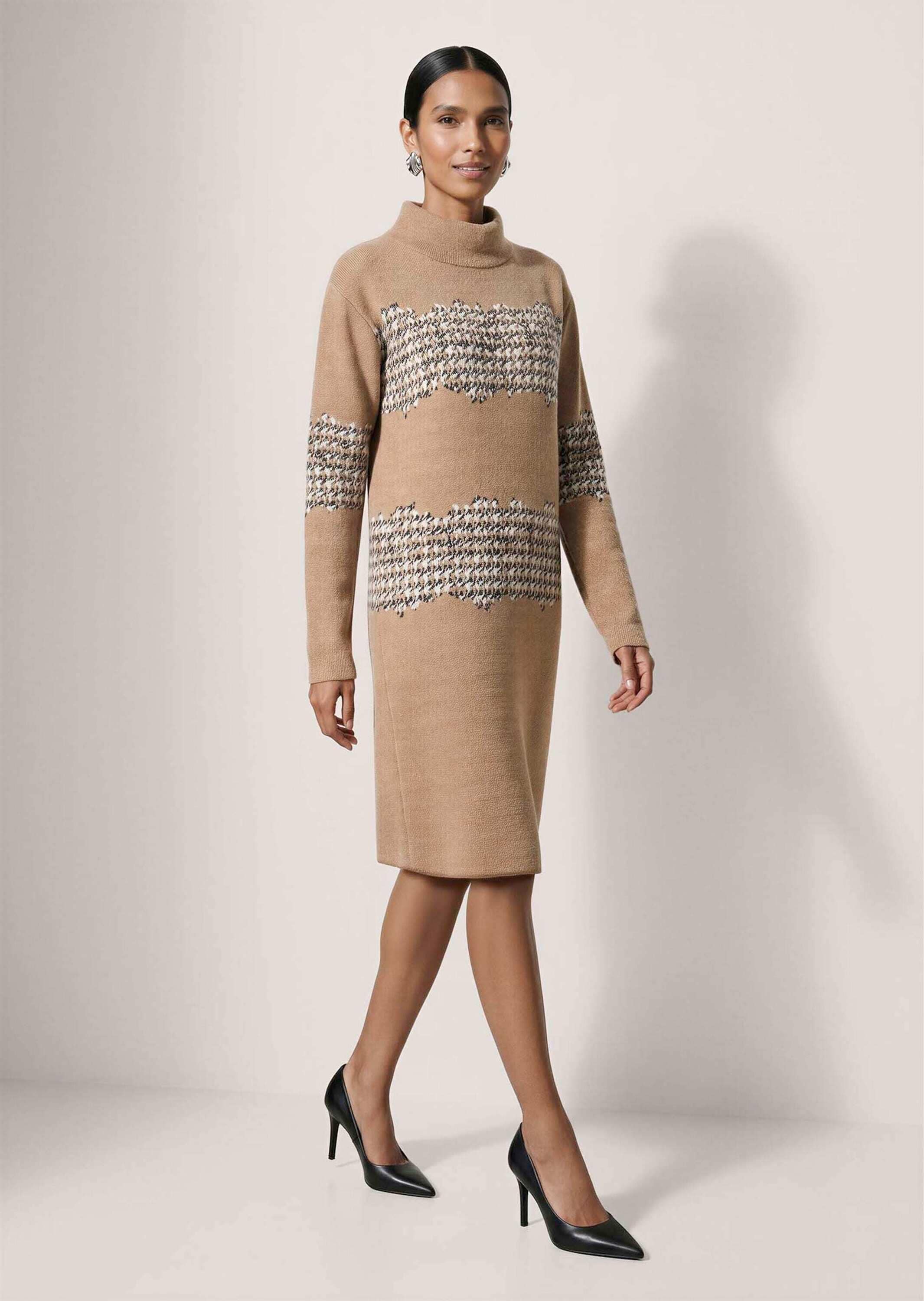 MADELEINE Midikleid »Kleid H-Linien-Kleid mit Hahnentritt« Ohne Tasche