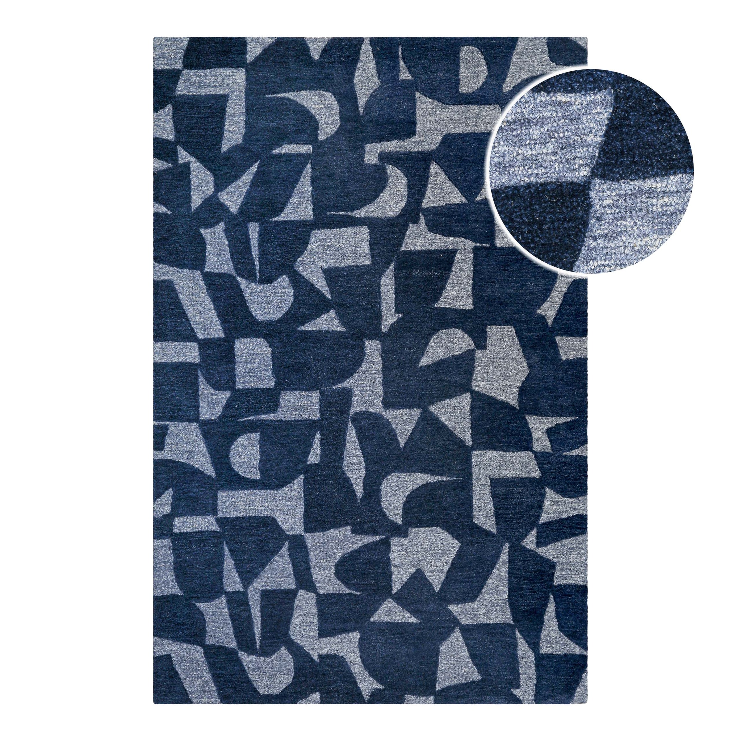 Wecon home Teppich »Ocean State« rechteckig 10 mm Höhe handgefertigt, gemustert, pflegeleicht, Wolle, Wohnzimmer, Esszimmer