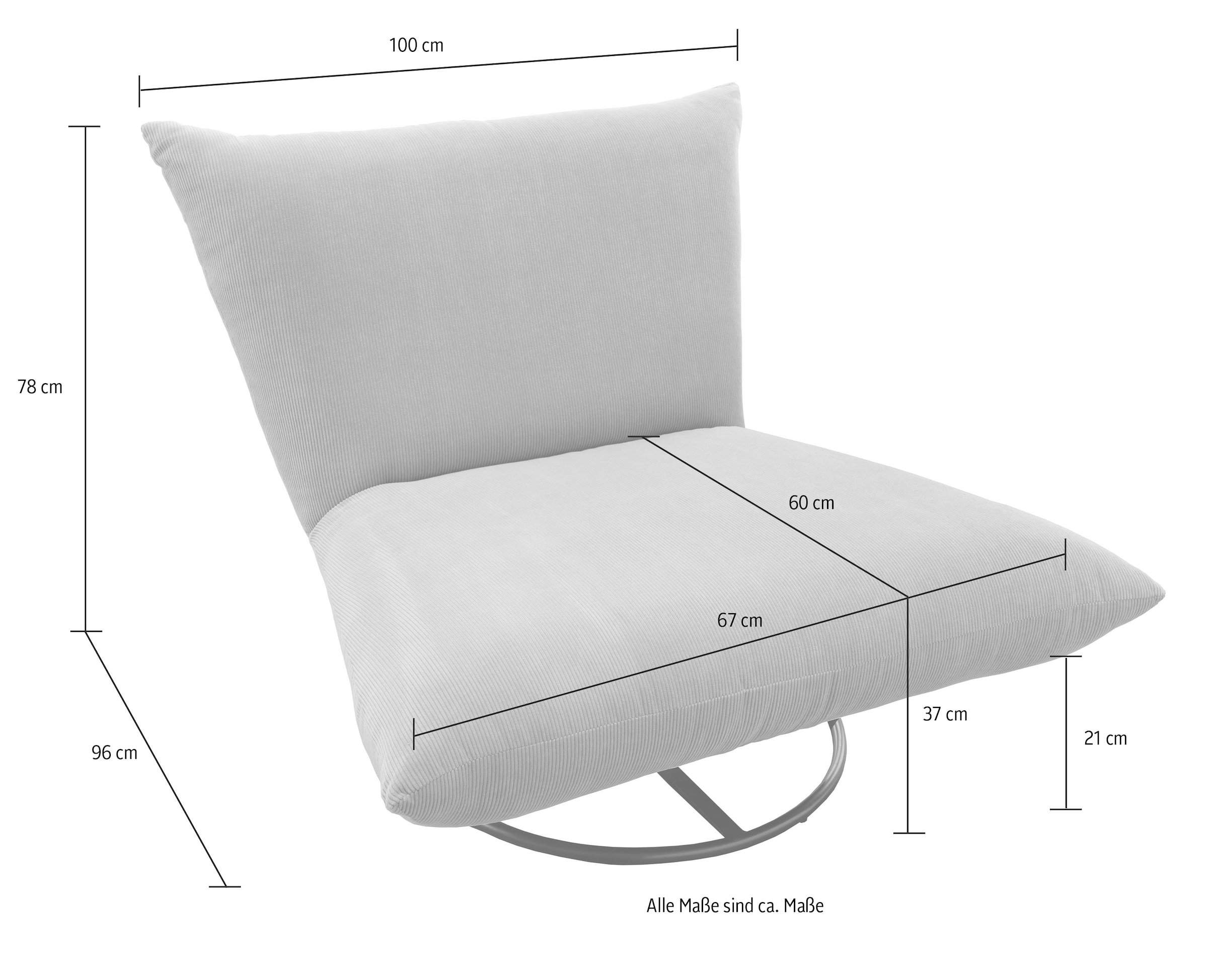 INOSIGN Drehsessel »Cremona«, 360° drehbar mit Metallfuß