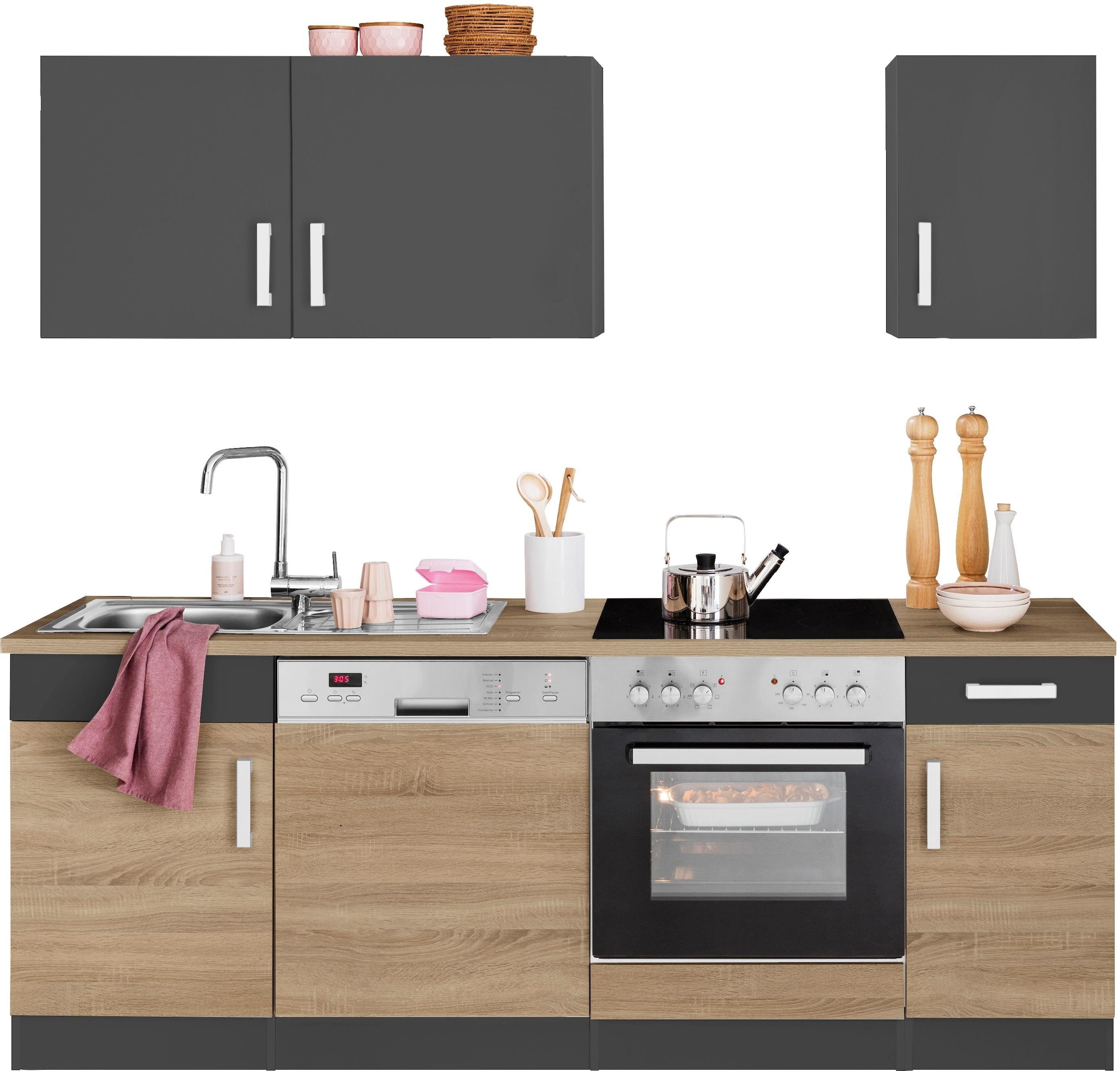 HELD MÖBEL Küchenzeile »Gera«, mit 210 bei Breite cm OTTO E-Geräten