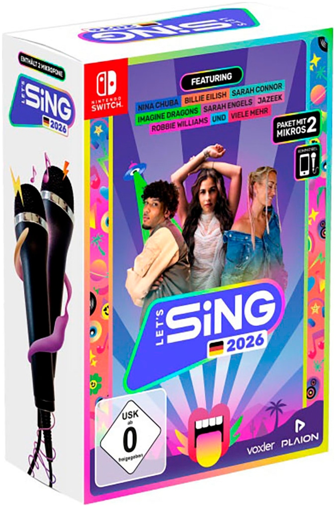 Ravenscourt Spielesoftware »Let’s Sing 2026 German Version (+ 2 Mics)« Nintendo Switch in farblos