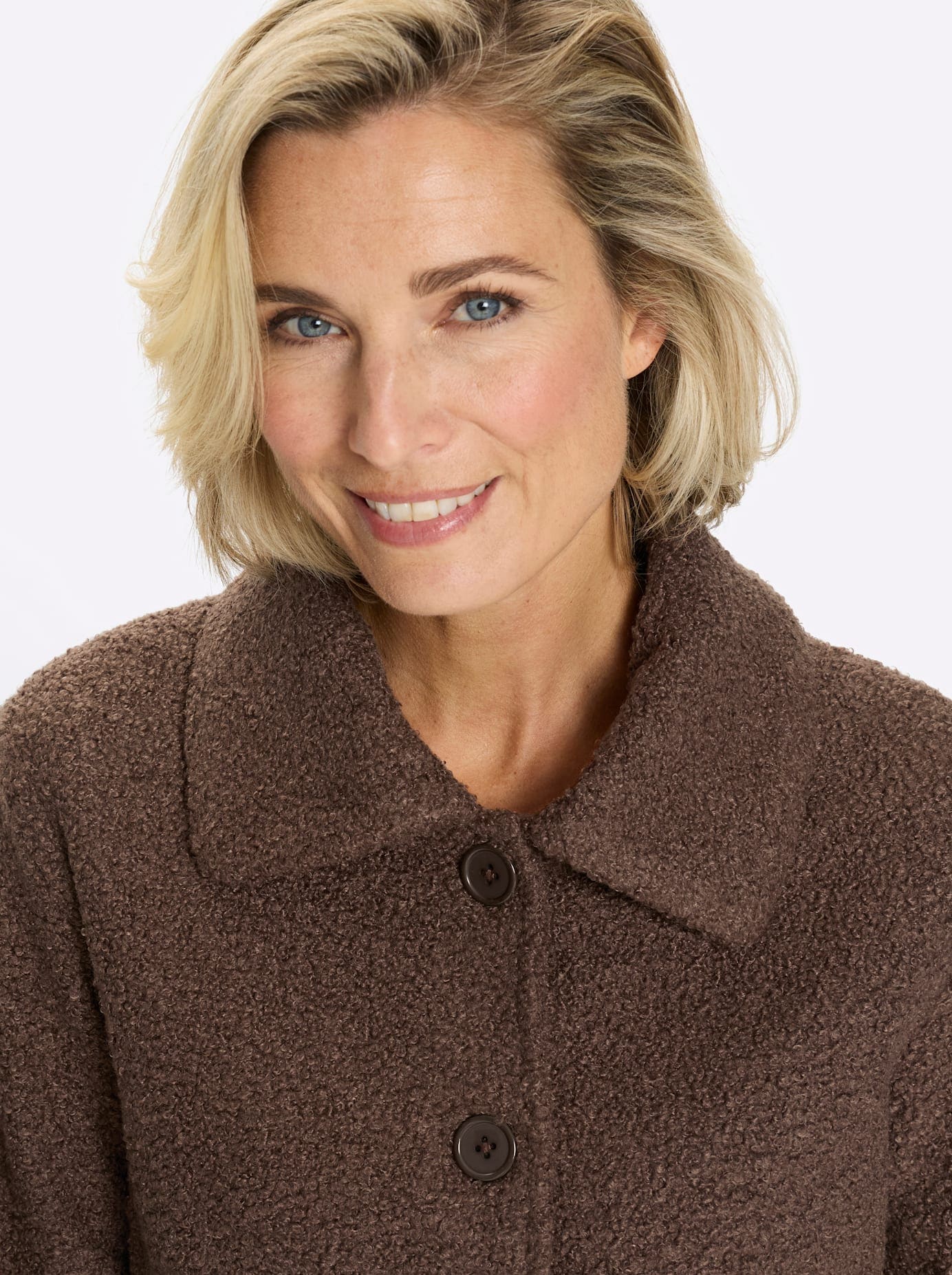 Classic Basics Bouclèjacke ohne Kapuze