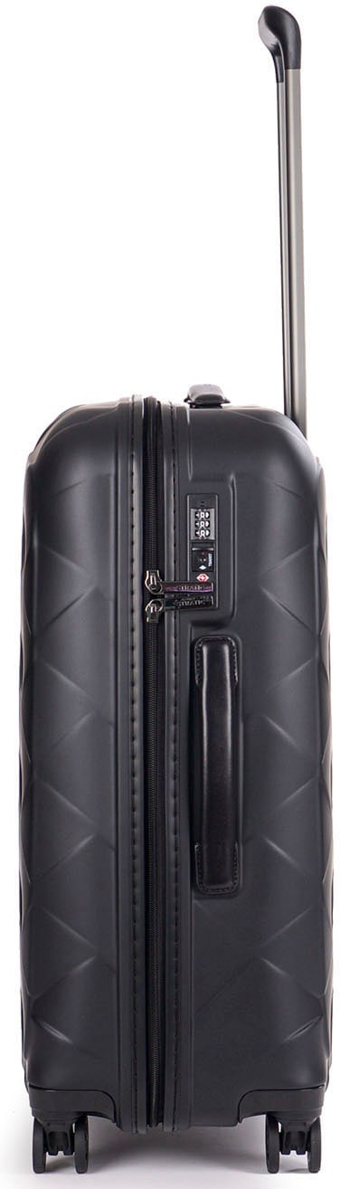 Stratic Hartschalen-Trolley »Leather&More M, matt black«, 4 Rollen, Reisekoffer Reisegepäck Aufgabegepäck TSA-Zahlenschloss