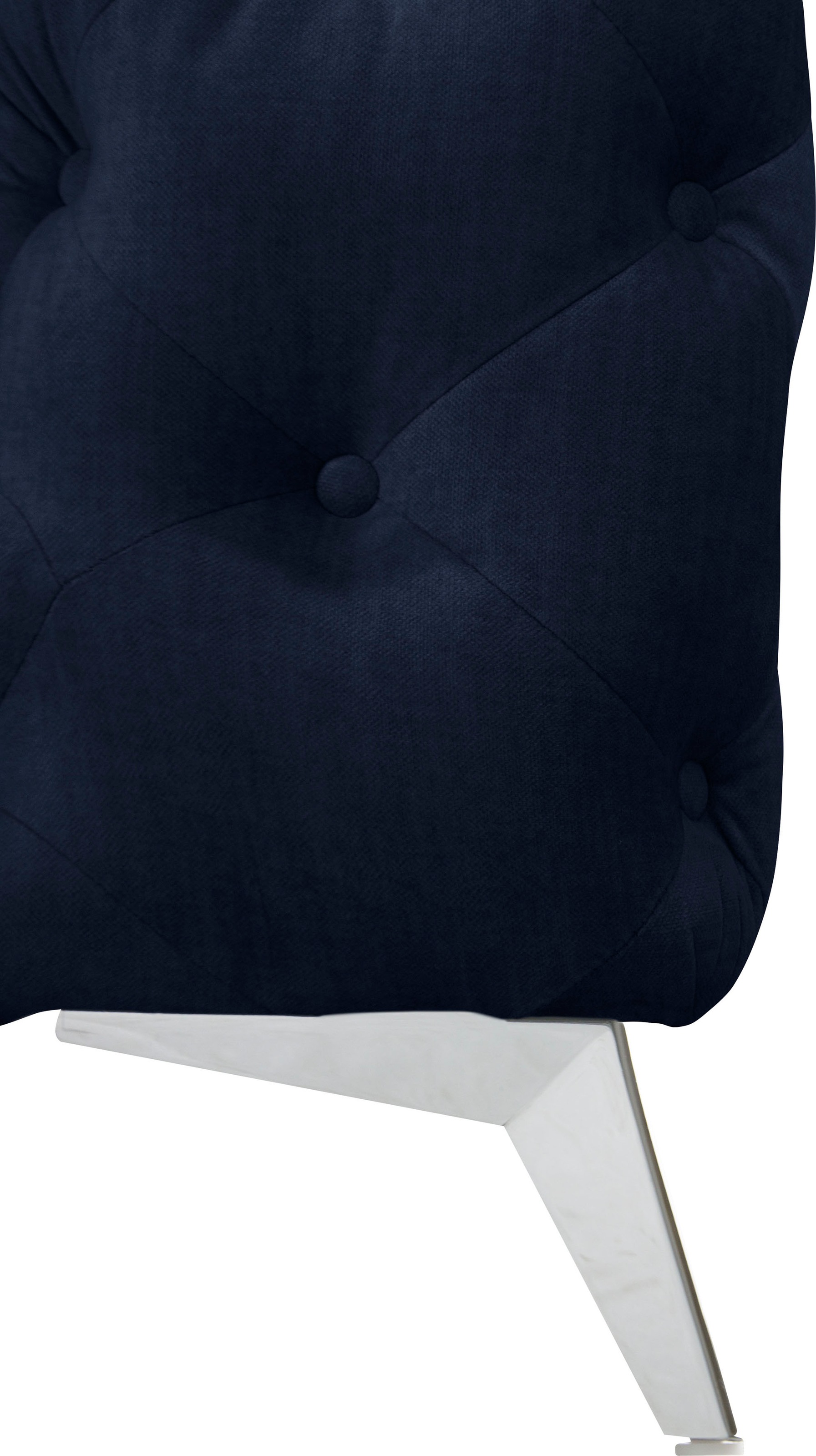 Leonique Chesterfield-Sofa »Ecksofa GLYNIS L-Form mit Wellenunterfederung, Maße B/T/H 264/204/75cm«, aufwändige Knopfheftung, moderne Chesterfield Optik, Fußfarbe wählbar
