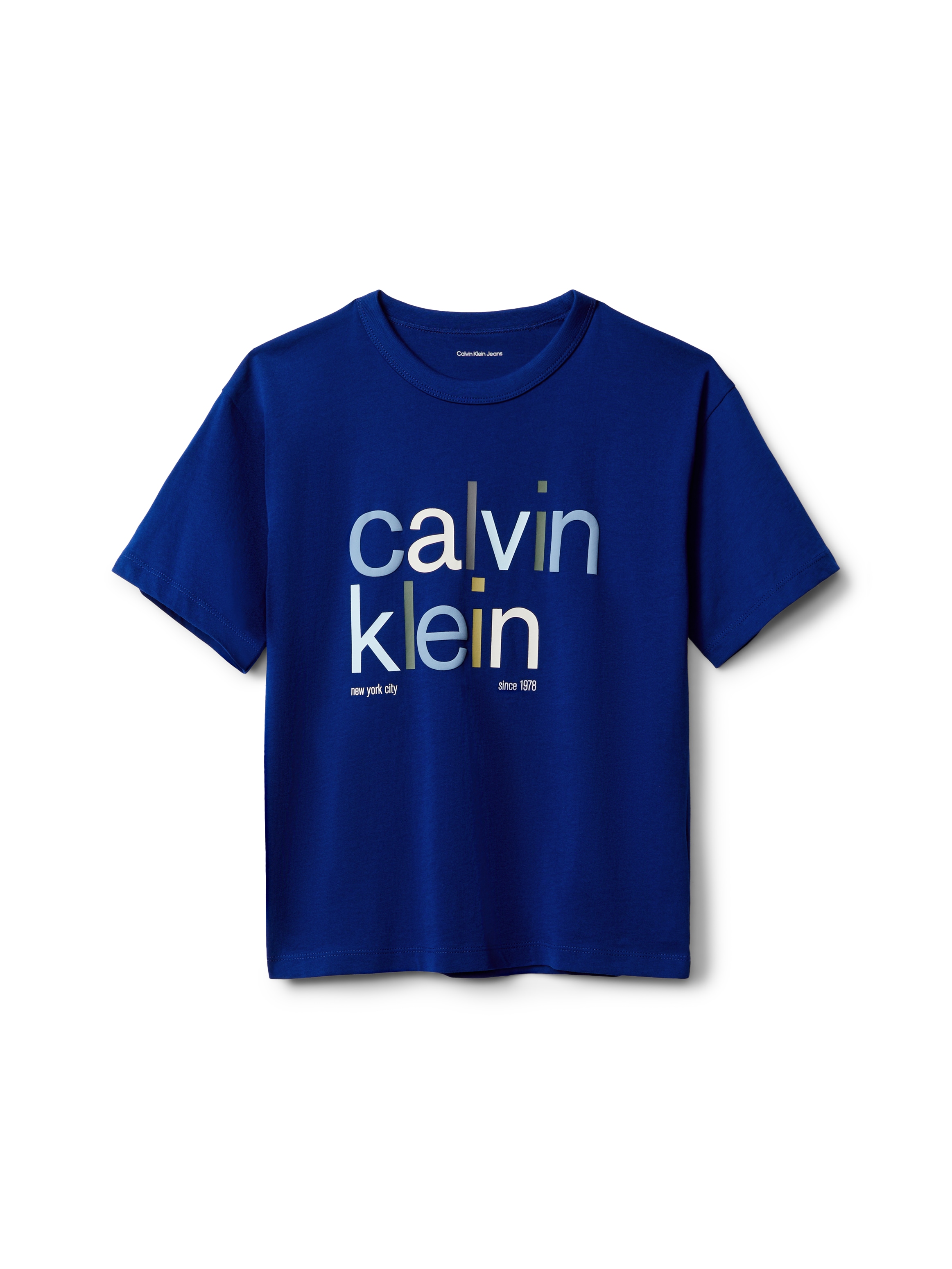 Calvin Klein Jeans T-Shirt »COLOR LOGO GRAPHIC SS T-SHIRT«, für Kinder bis 16 Jahre, Logo-Schriftzug