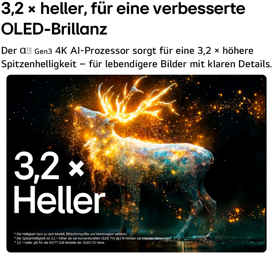 LG OLED-Fernseher »OLED83C69LB« 210 cm/83 ″ Smart-TV