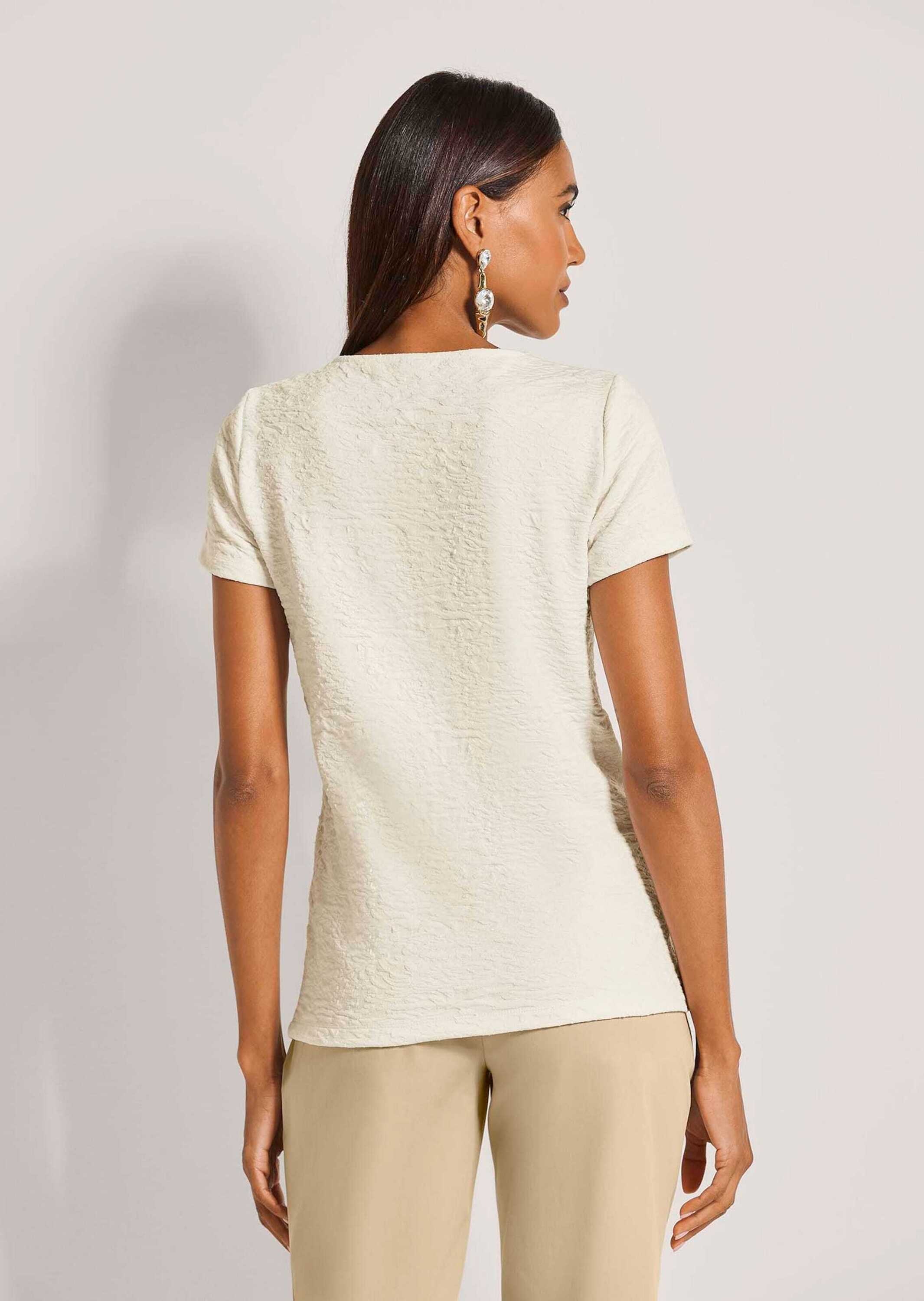 MADELEINE Kurzarmshirt »Shirt Stylisches Blusenshirt mit Rundhals« Crash-Optik