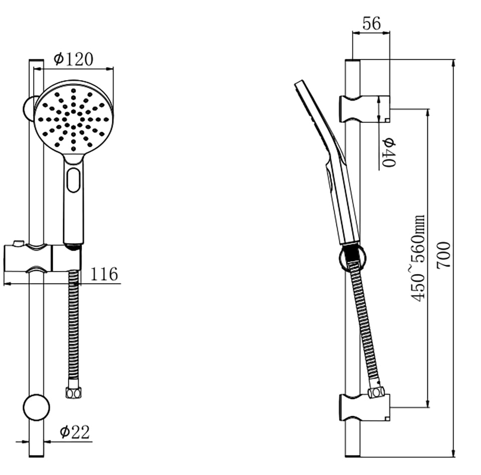 Marwell Brausegarnitur »BLACK RAINSTAR« Komplett-Set,  1/2 Zoll