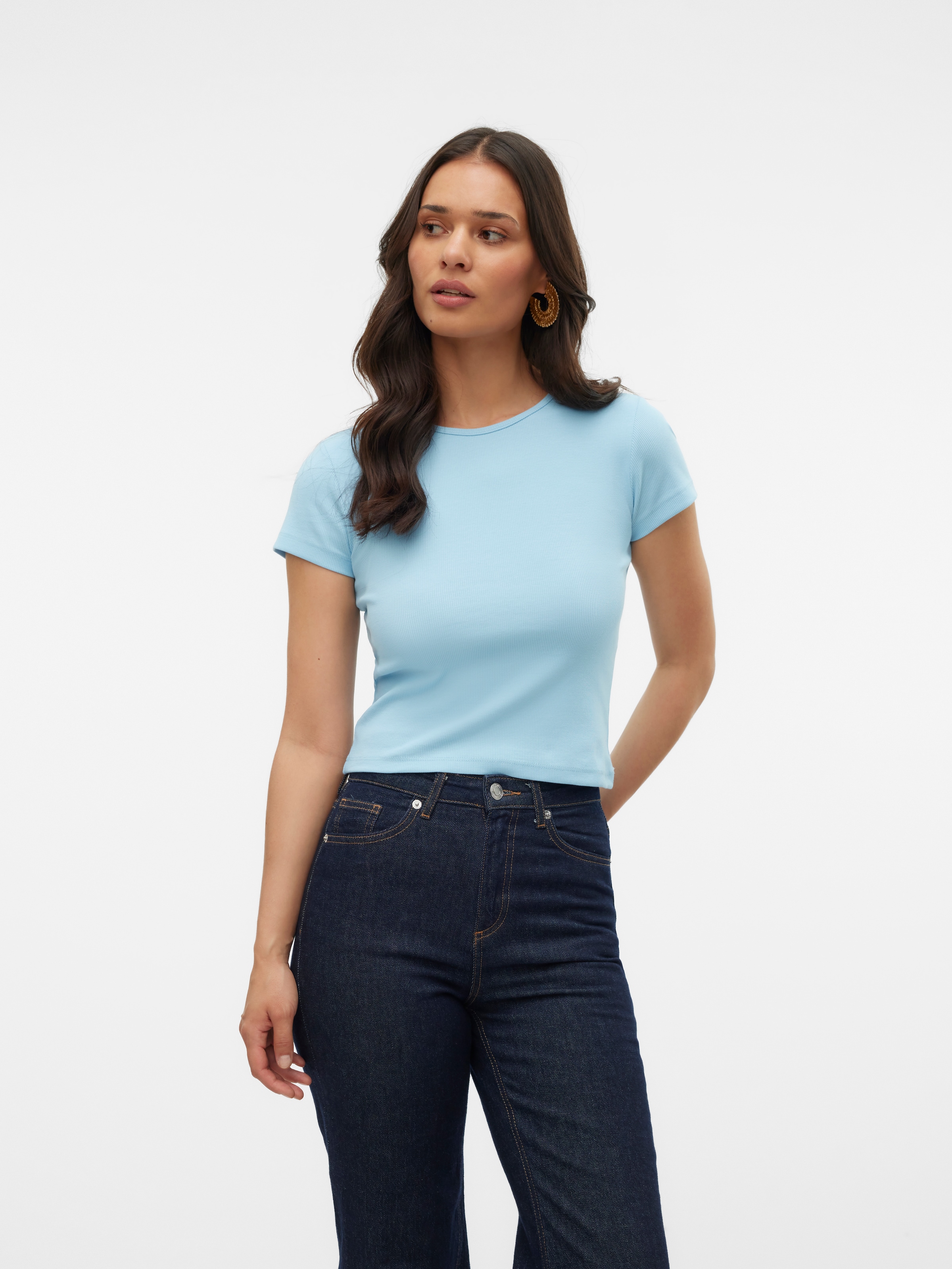 Vero Moda Rundhalsshirt »VMCHLOE SS SHORT TOP JRS NOOS«