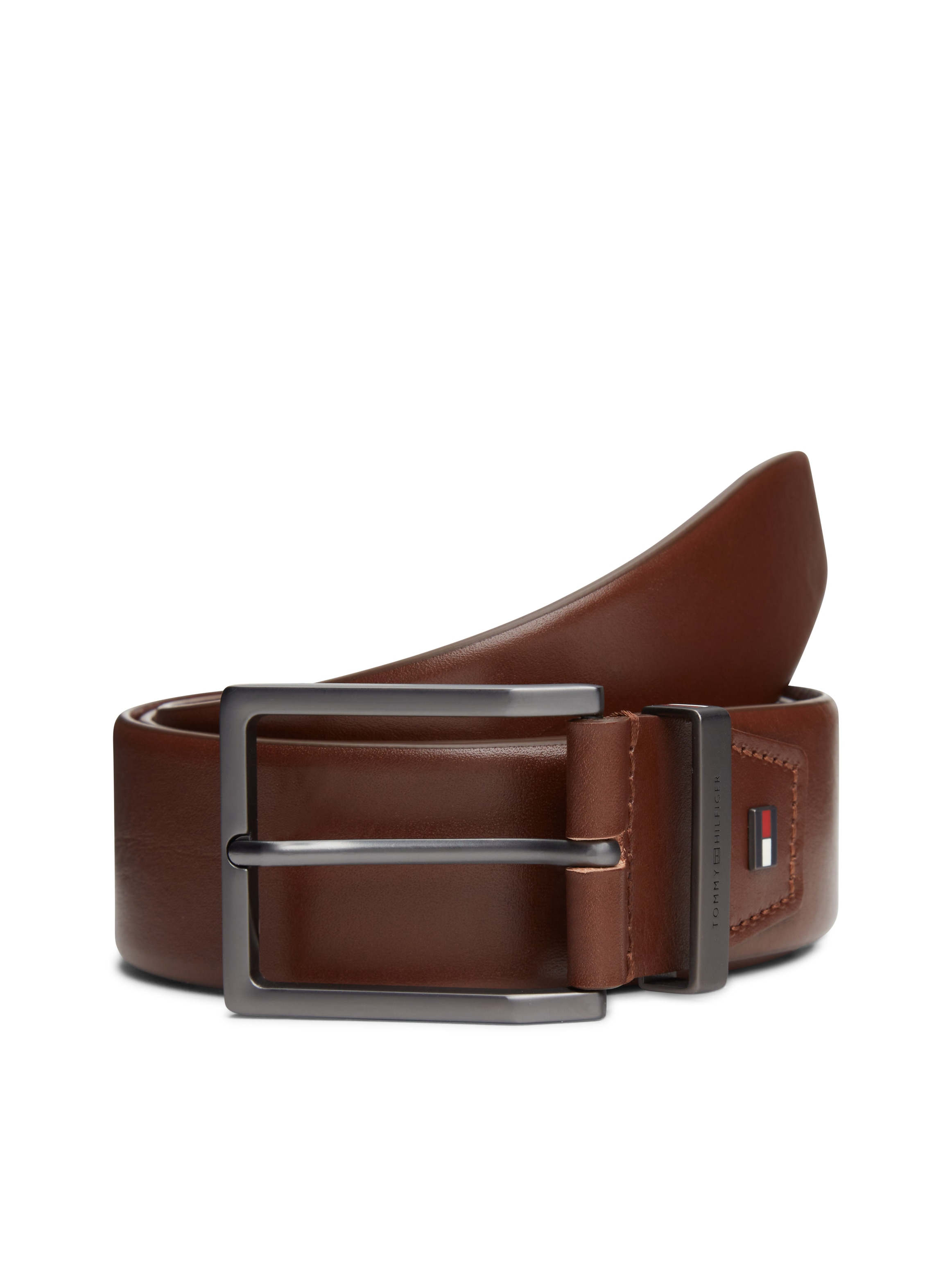 Tommy Hilfiger Ledergürtel »OLIVER SEASONAL« mit eckiger Schnalle und Flag, Breite: 4cm