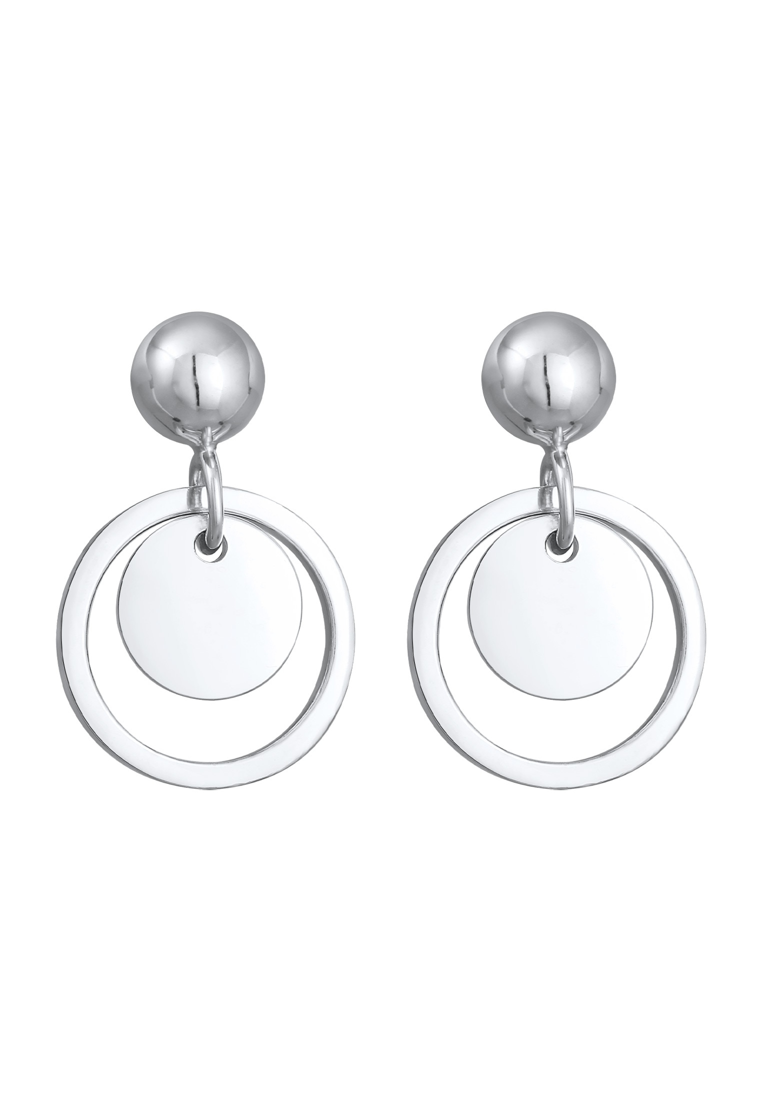 Elli Paar Ohrstecker »Ohrringe Kreis Rund Plättchen Geo Trend 925 Silber«