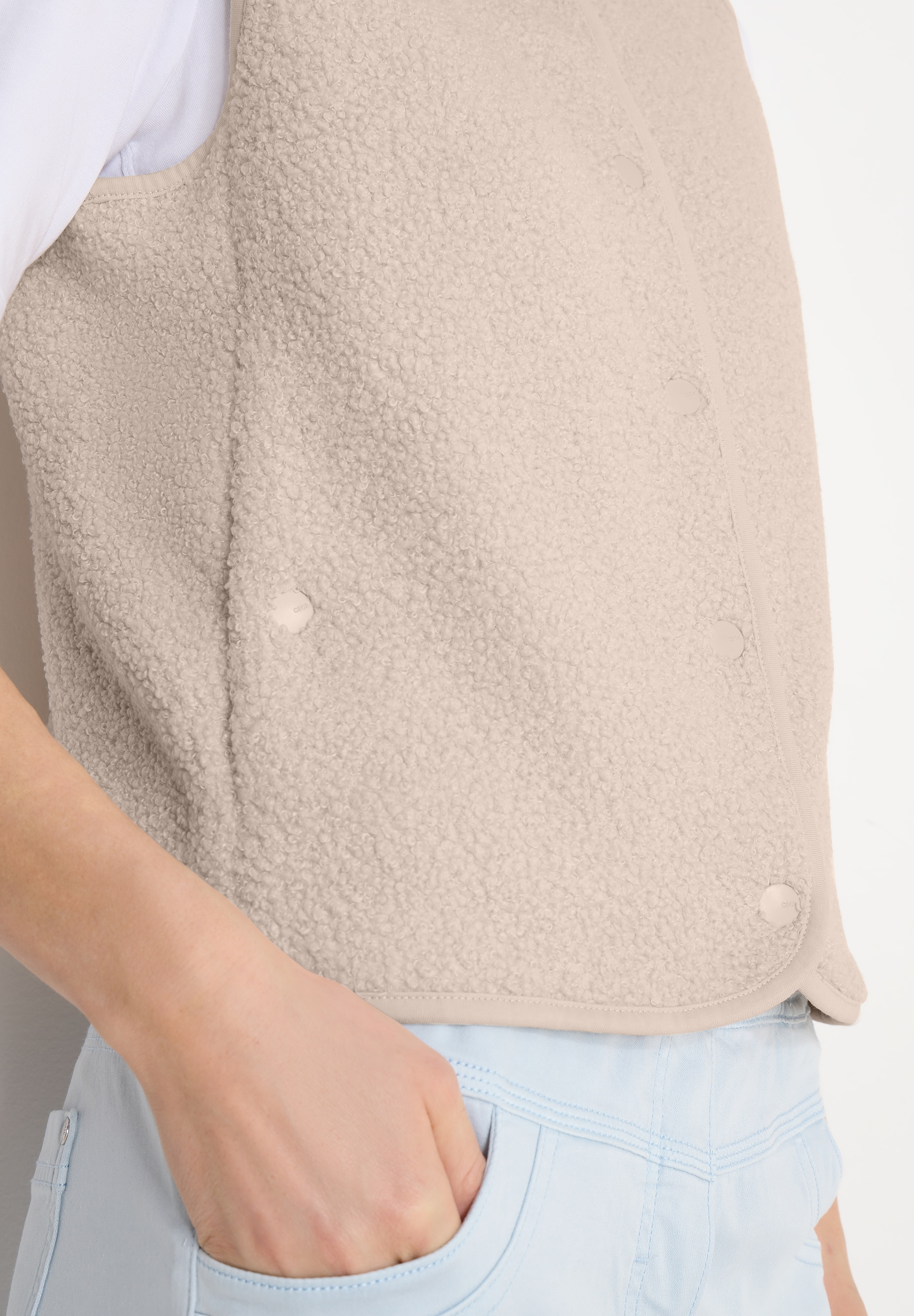 Cecil Fellweste »Curly fake Wool« in Woll-Optik