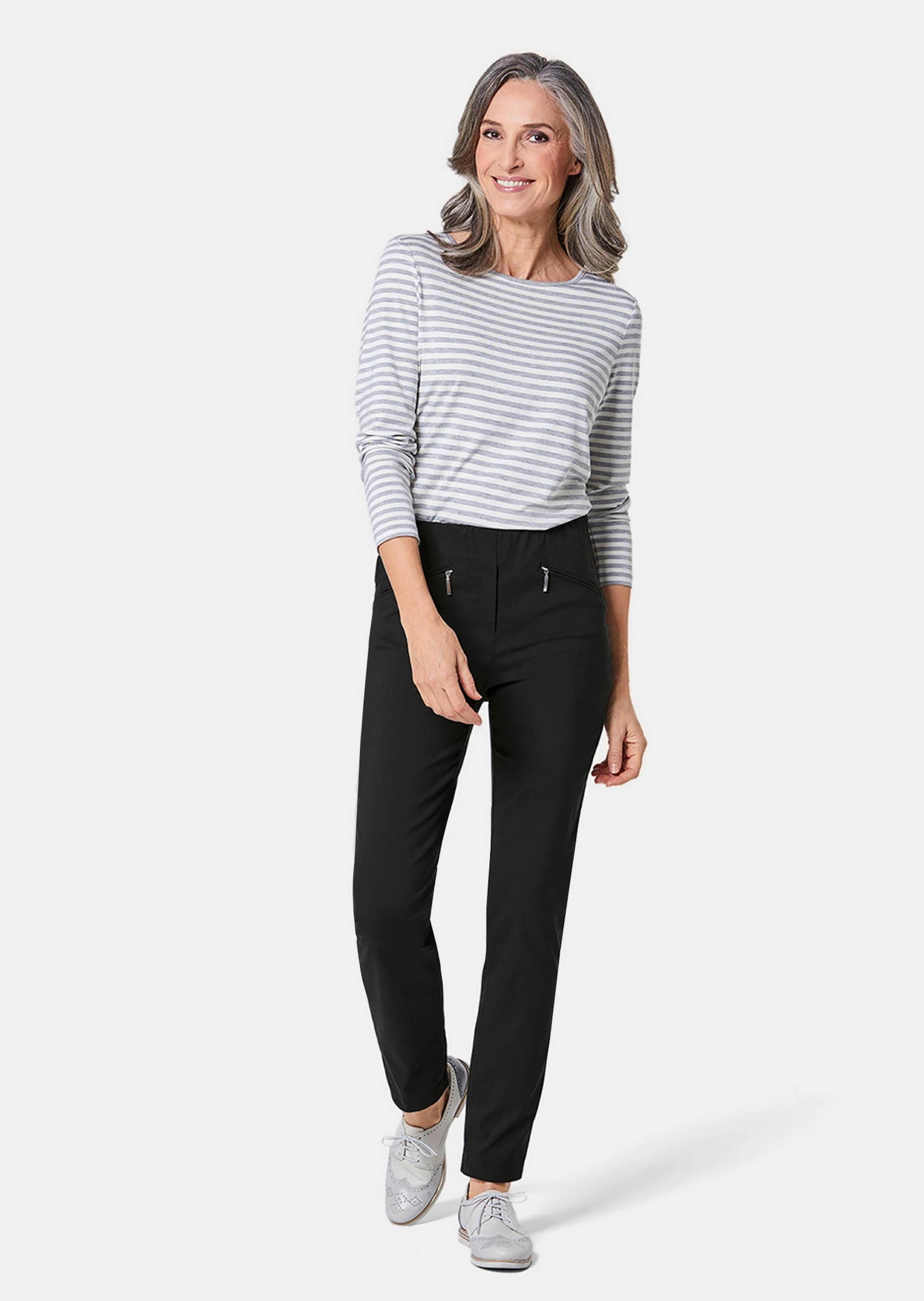 GOLDNER 2-in-1-Hose »Kurzgröße Schlupfhose LOUISA mit Steppnähten«