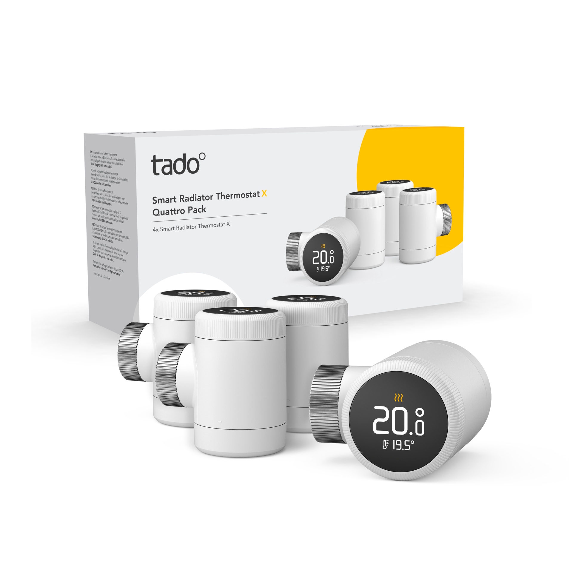 Tado Heizkörperthermostat »Bridge + 6x Smartes Heizkörperthermostat (Line X)«