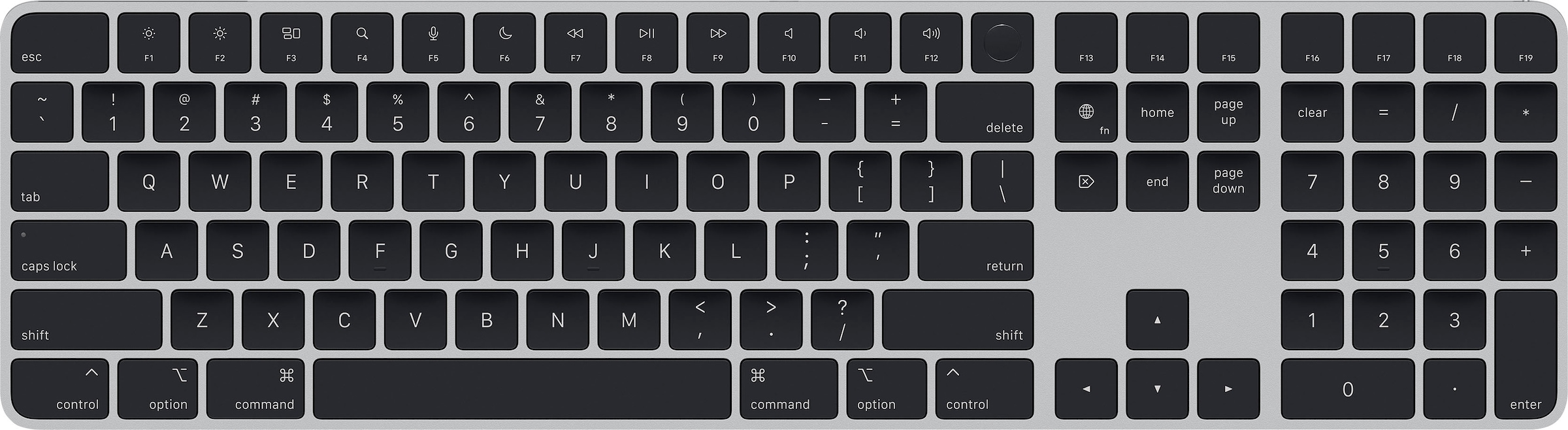 Apple Apple-Tastatur »Magic Keyboard mit Touch ID und Ziffernblock«, (Ziffernblock-Multimedia-Tasten)