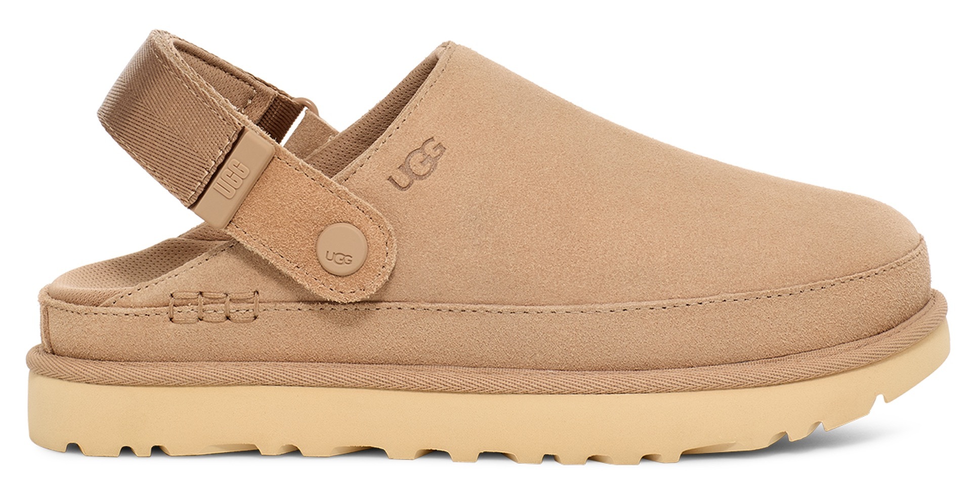 UGG Clog »W GOLDENSTAR CLOG«, Homeslippers, Plateauschuh, Mule mit schwenkbarem Fersenriemen
