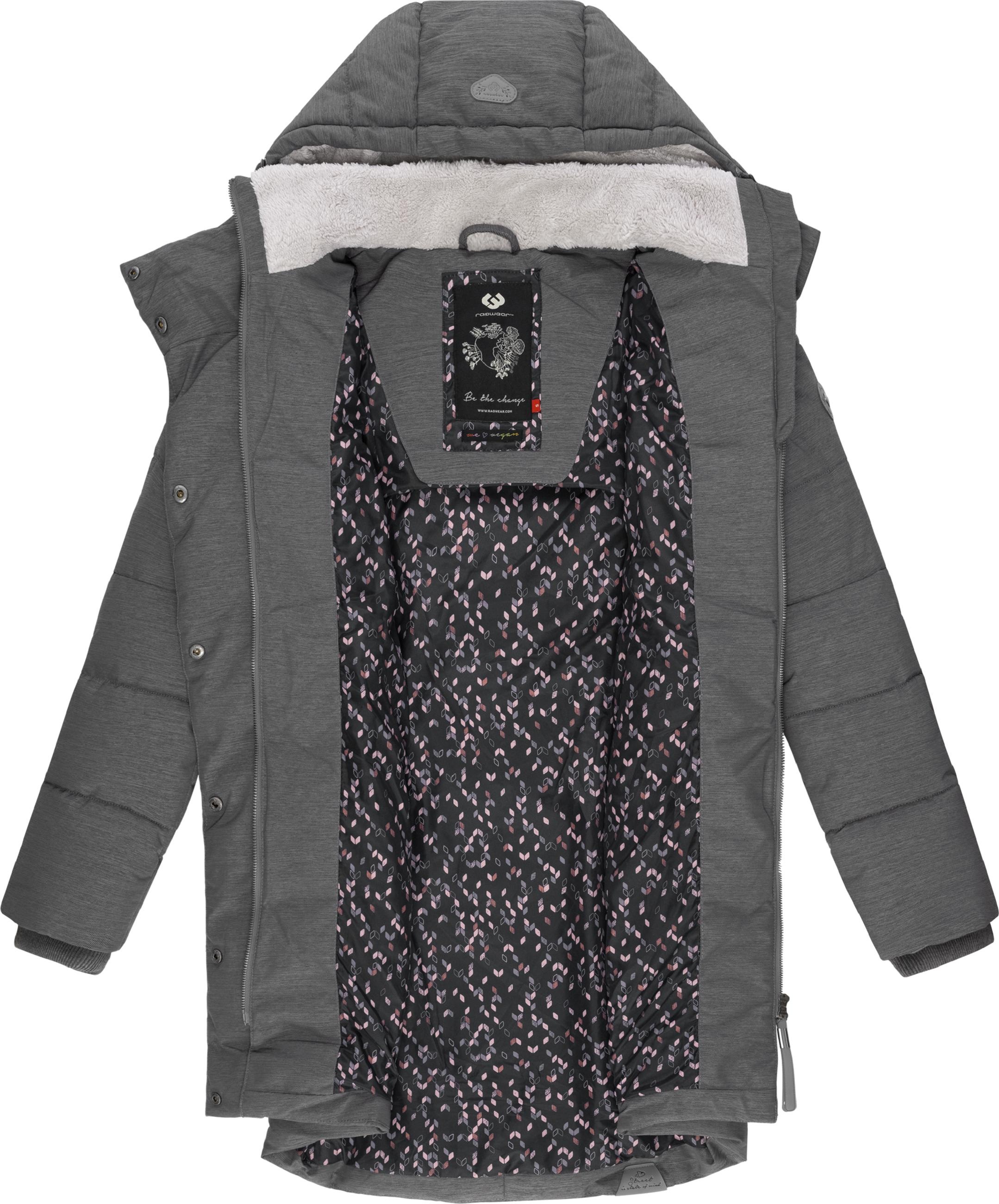 Ragwear Wintermantel »Wintermantel Pavla«, stylischer Winterparka mit Teddyfutter und Kapuze