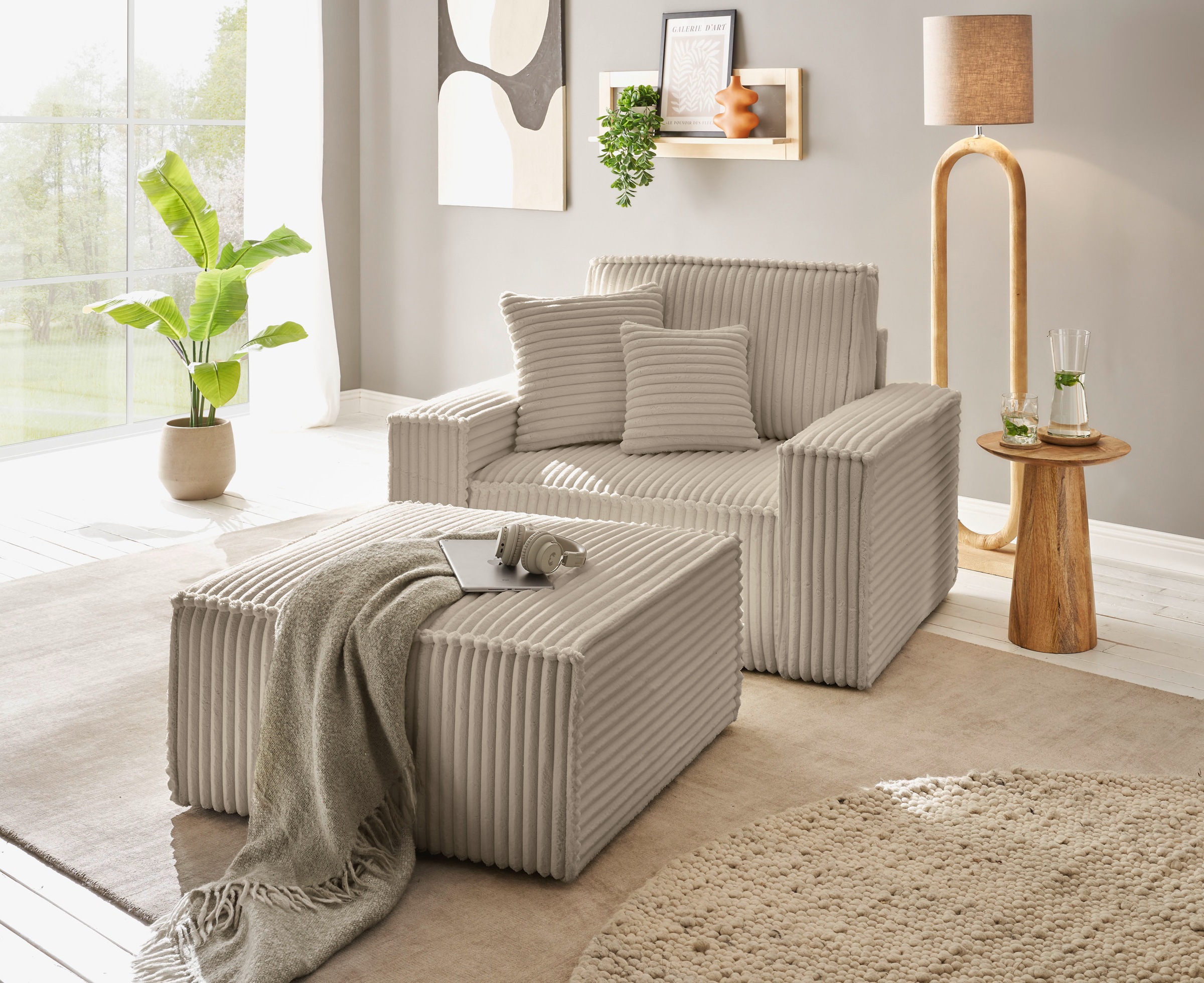 andas Hocker »Finnley«, quadratisch, passt z. Loveseat Finnley