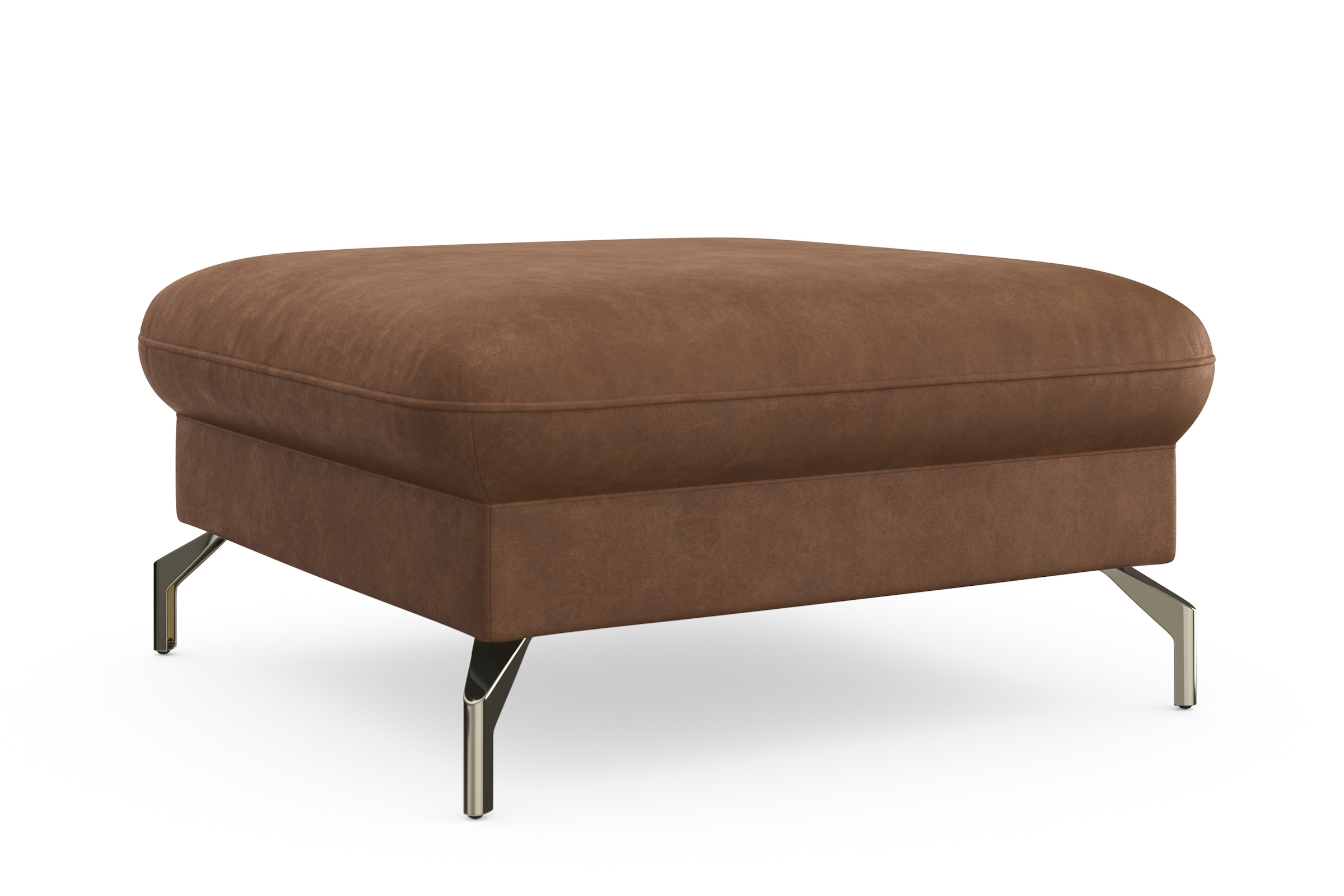 sit&more Hocker »Fashion«, inklusive Federkern, mit satinierten Nickelfüßen
