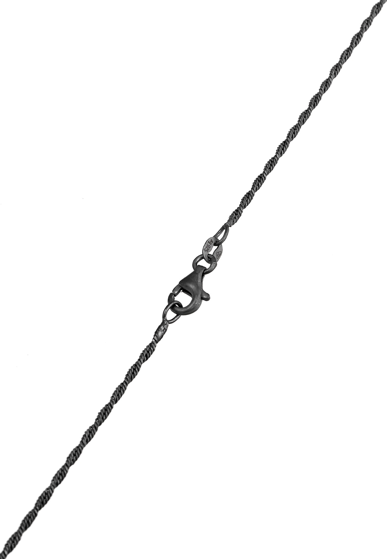 Kuzzoi Kette mit Anhänger »Halskette Bar Plättchen Rechteck oxidiert 925 Silber«