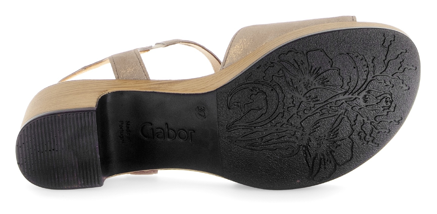 Gabor Sandalette »KRETA«, Blockabsatz, Sommerschuh, Riemchensandale mit Glitterdruck, Weite G