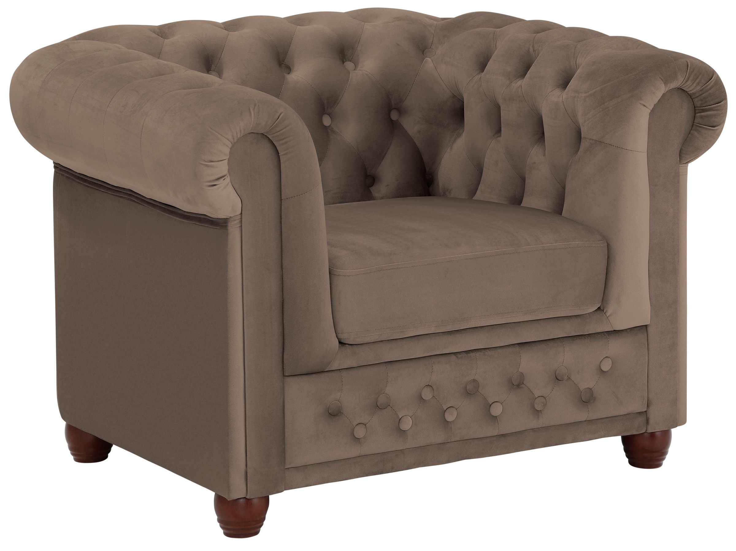 Home affaire Chesterfield-Sessel »New Castle«, hochwertige Knopfheftung, B/T/H: 104/86/72 cm