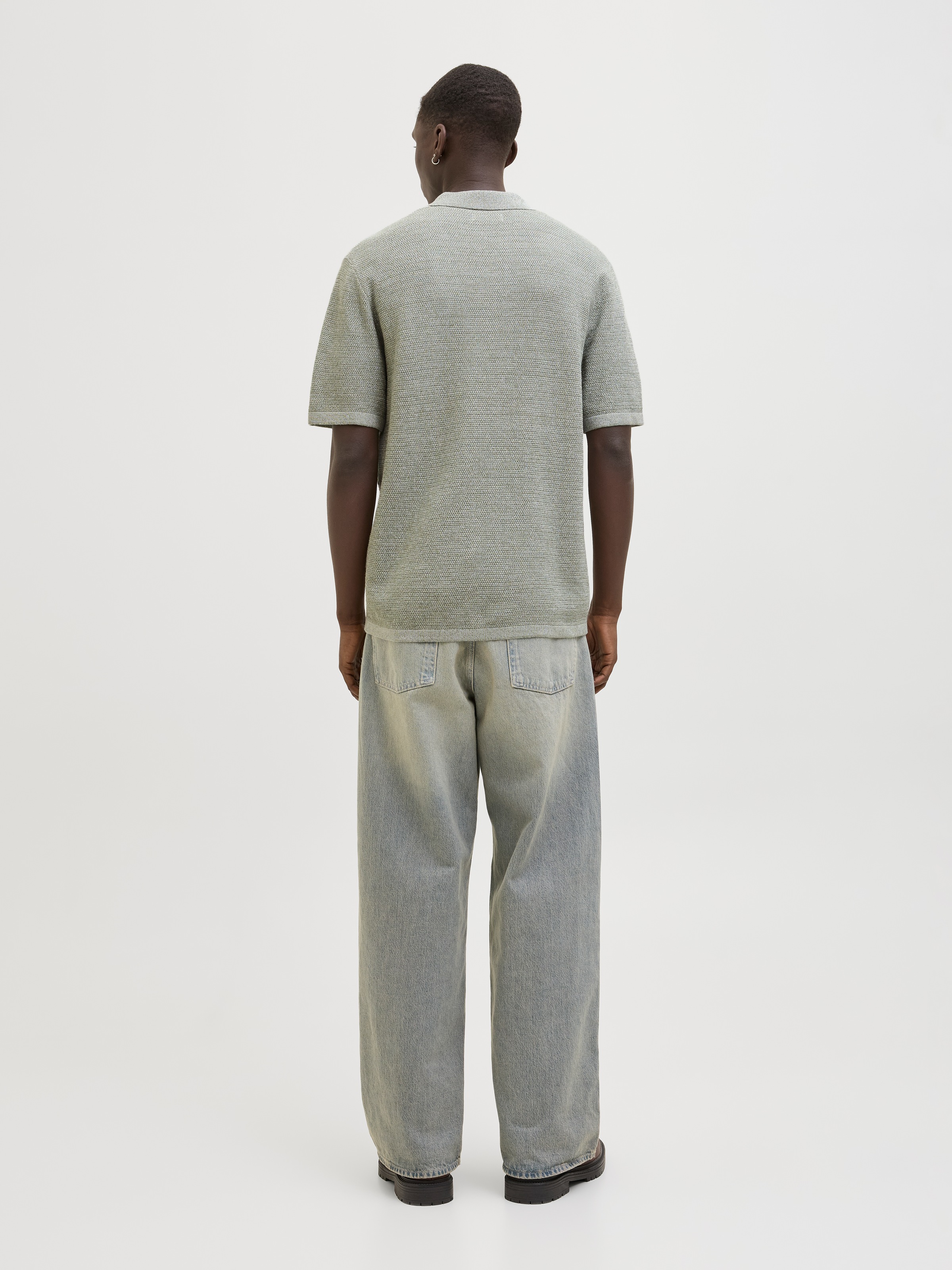 Jack & Jones Kurzarmpullover »JJEGEORGE KNIT POLO SS SN«, mit Polo Kragen