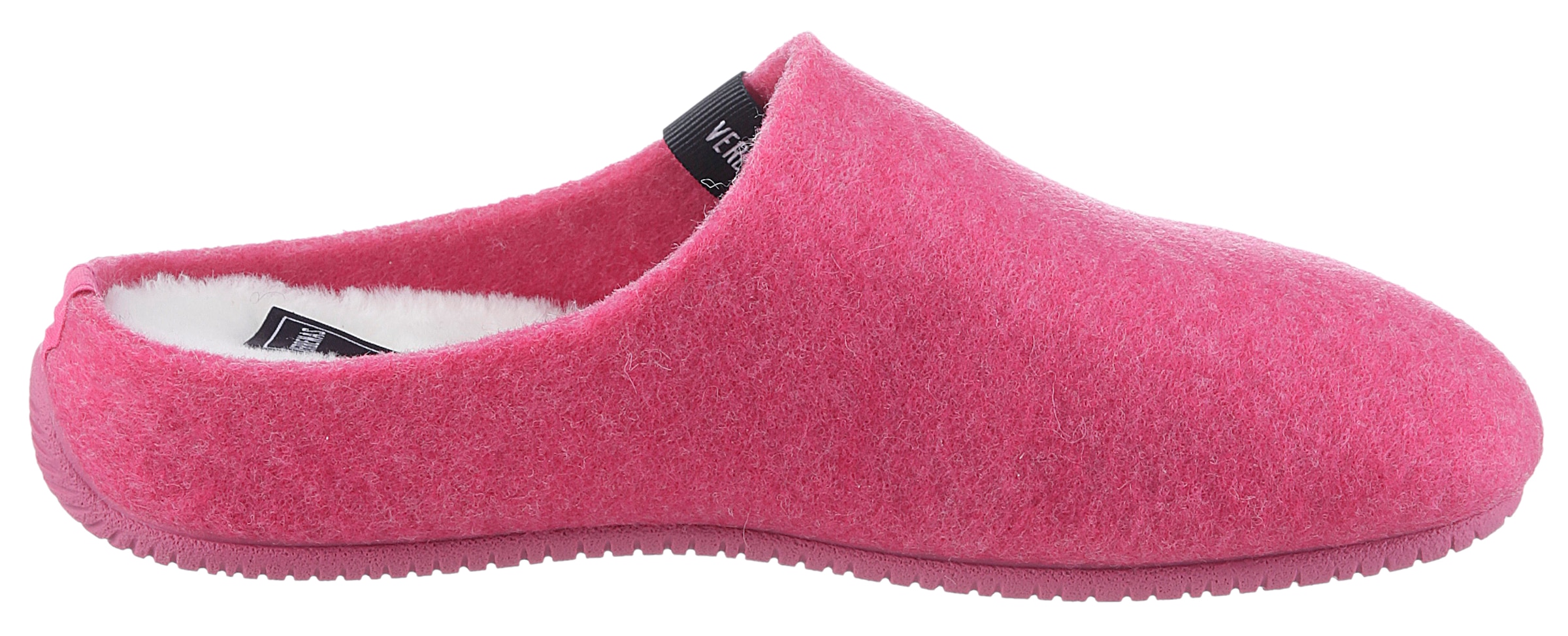 VERBENAS Pantoffel »York Fieltro«, Hausschuh, Homeslipper, Clog mit Warmfutter-Innensohle