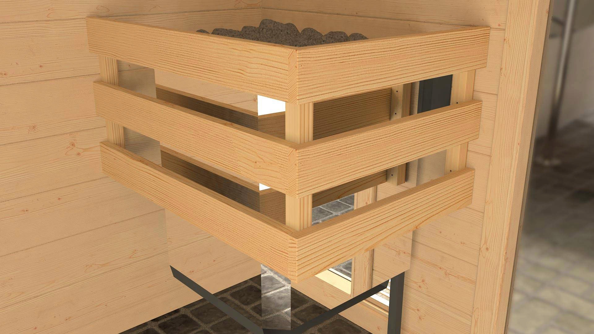 weka Sauna »Valida«, 9 kW-Ofen mit integrierter Steuerung