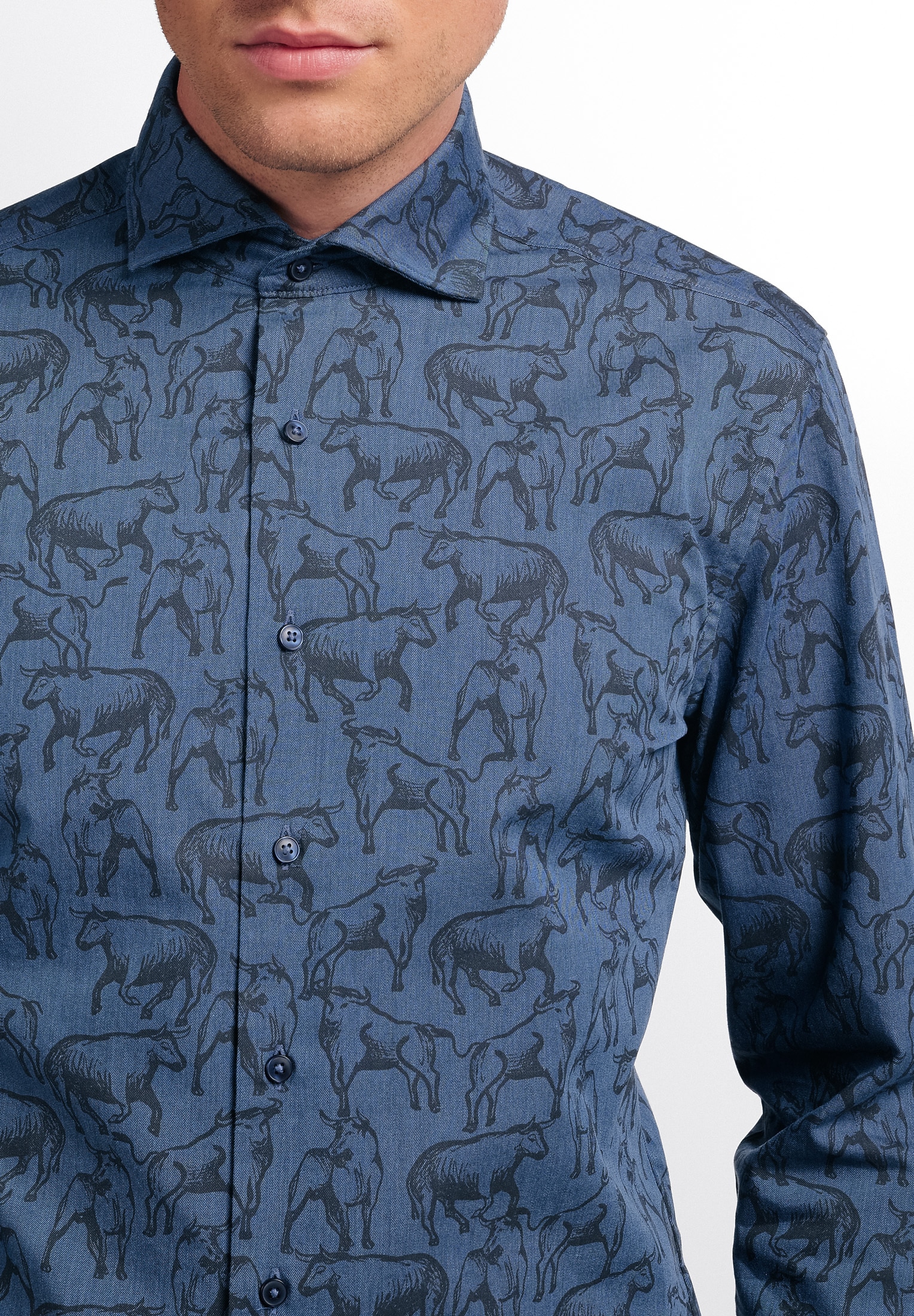 Eterna Langarmhemd »SLIM FIT«, EASY IRON (bügelleicht)