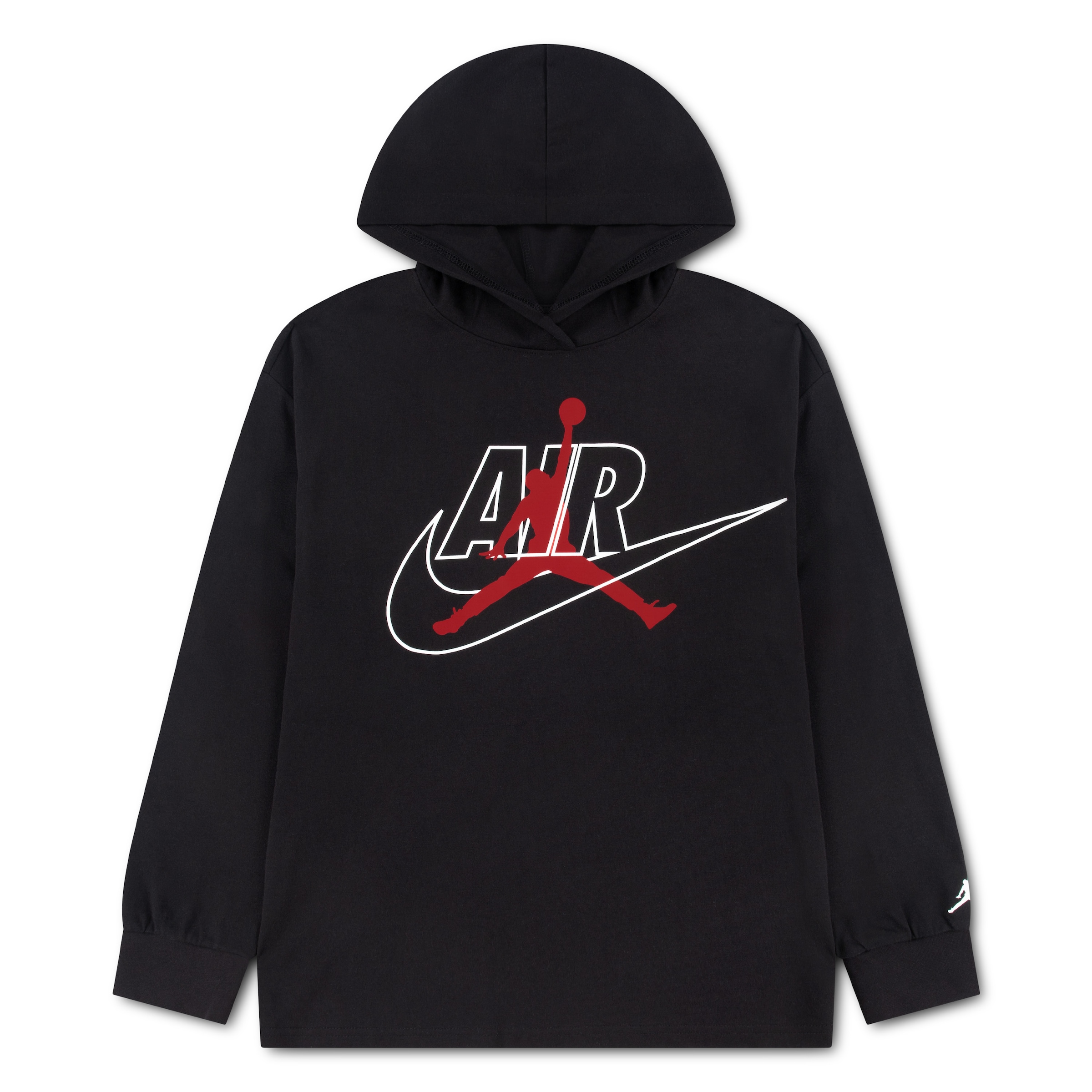 Jordan Hoodie »JDB MJ JUMPMAN AIR HOODED LS«, mit Bündchen an Ärmeln und Saum, aus Baumwollmischung
