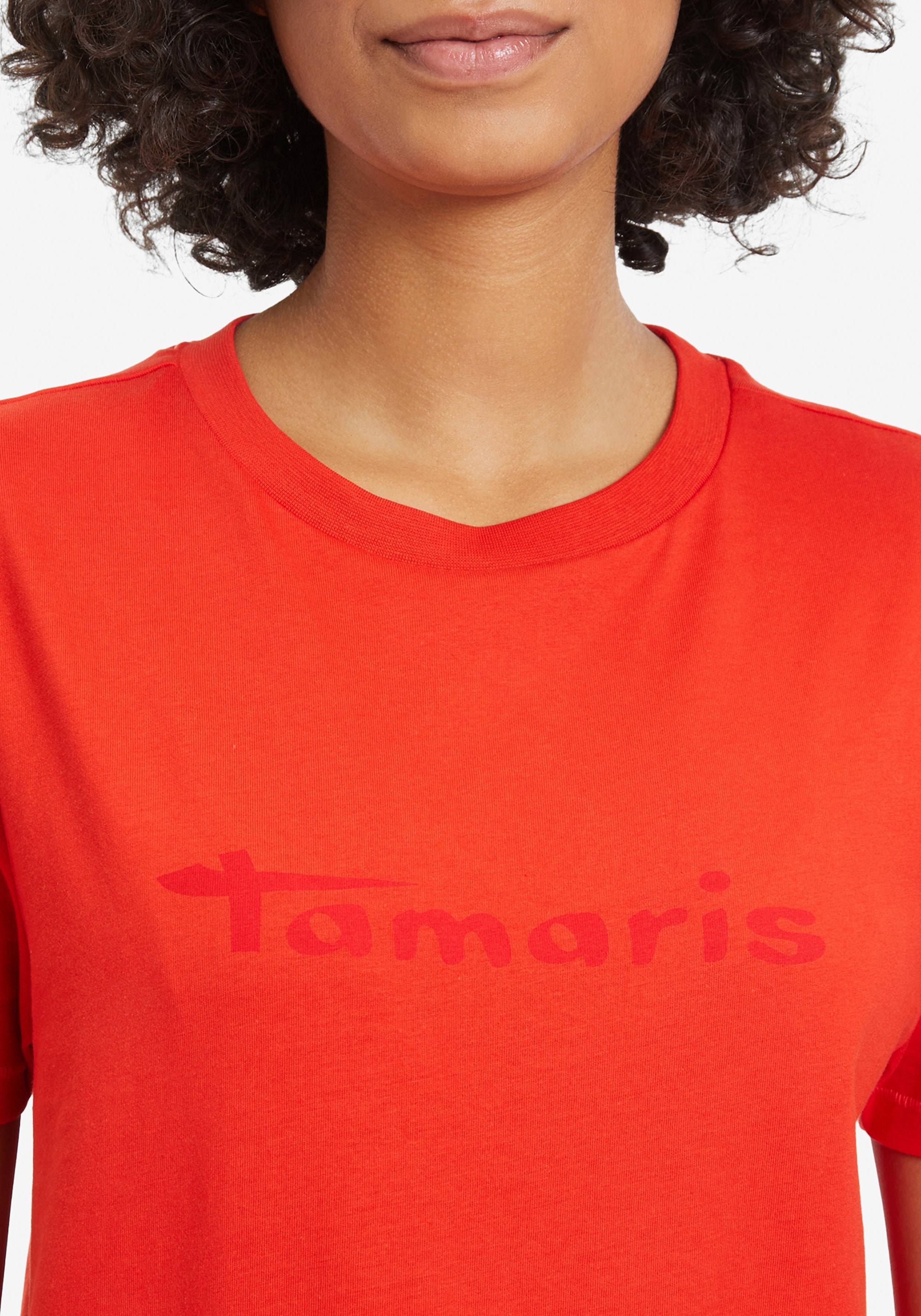 Tamaris T-Shirt, mit Rundhalsausschnitt - NEUE KOLLEKTION