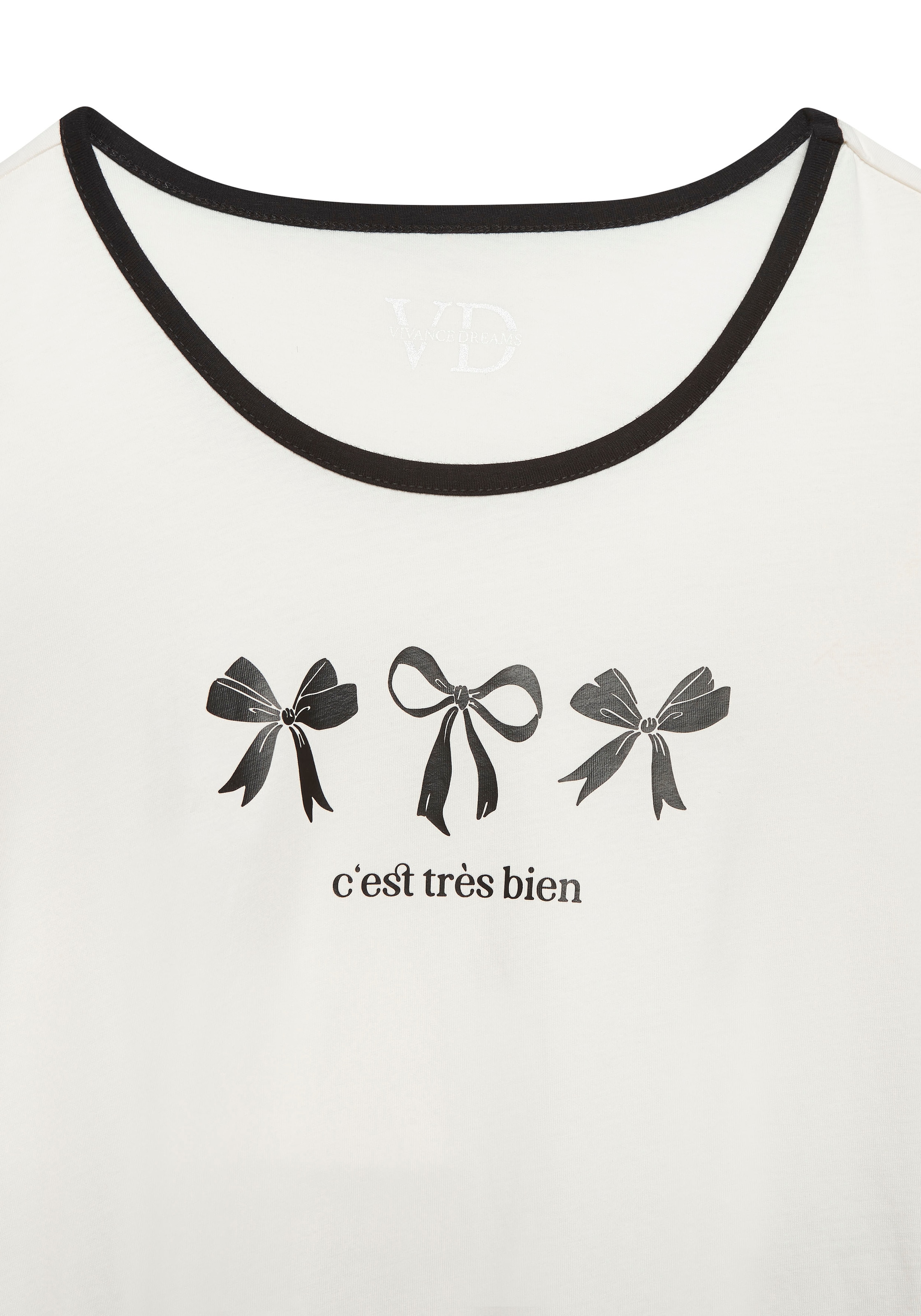 Vivance Dreams Nachthemd 1-teilig,  mit süßem Schleifenmuster