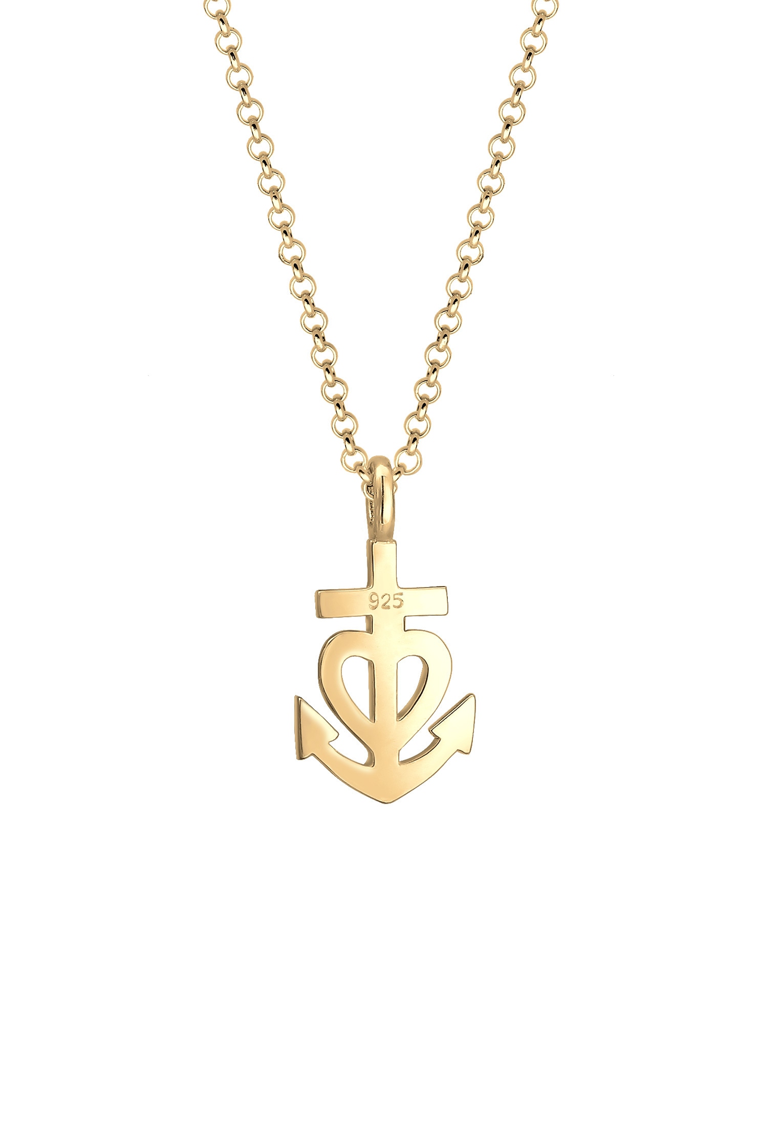 Elli Kette mit Anhänger »Halskette Anker Herz Kreuz 925 Sterling Silber«
