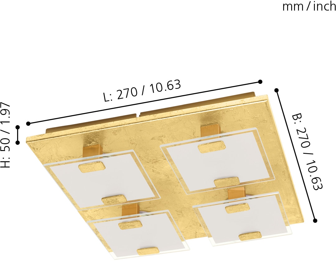 EGLO Deckenleuchte »VICARO 1«, 4 flammig-flammig, LED tauschbar bestellen  bei OTTO | Deckenlampen